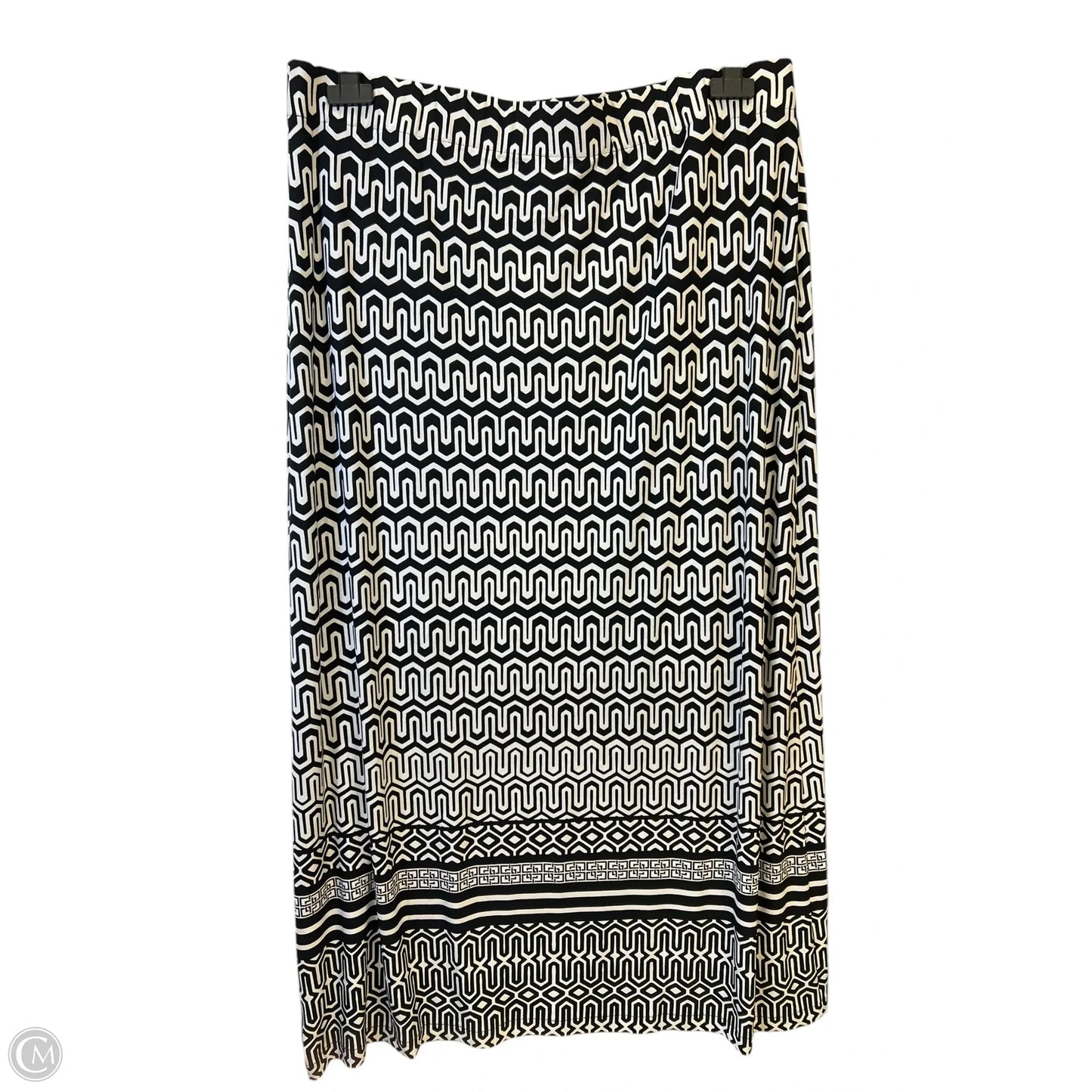 Skirt Maxi By Chicos In Black & White, Size: Xl