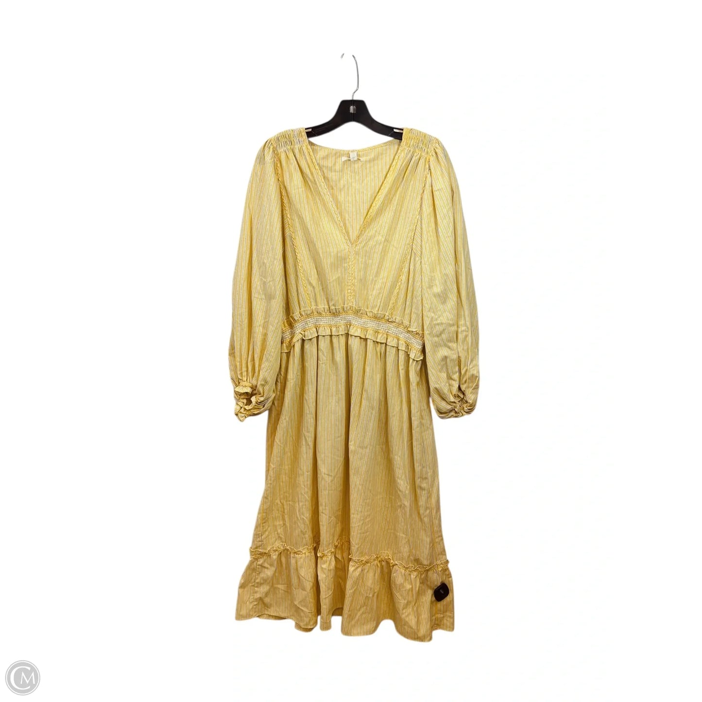 Dress Casual Maxi By Max Studio In Yellow, Size: Xl