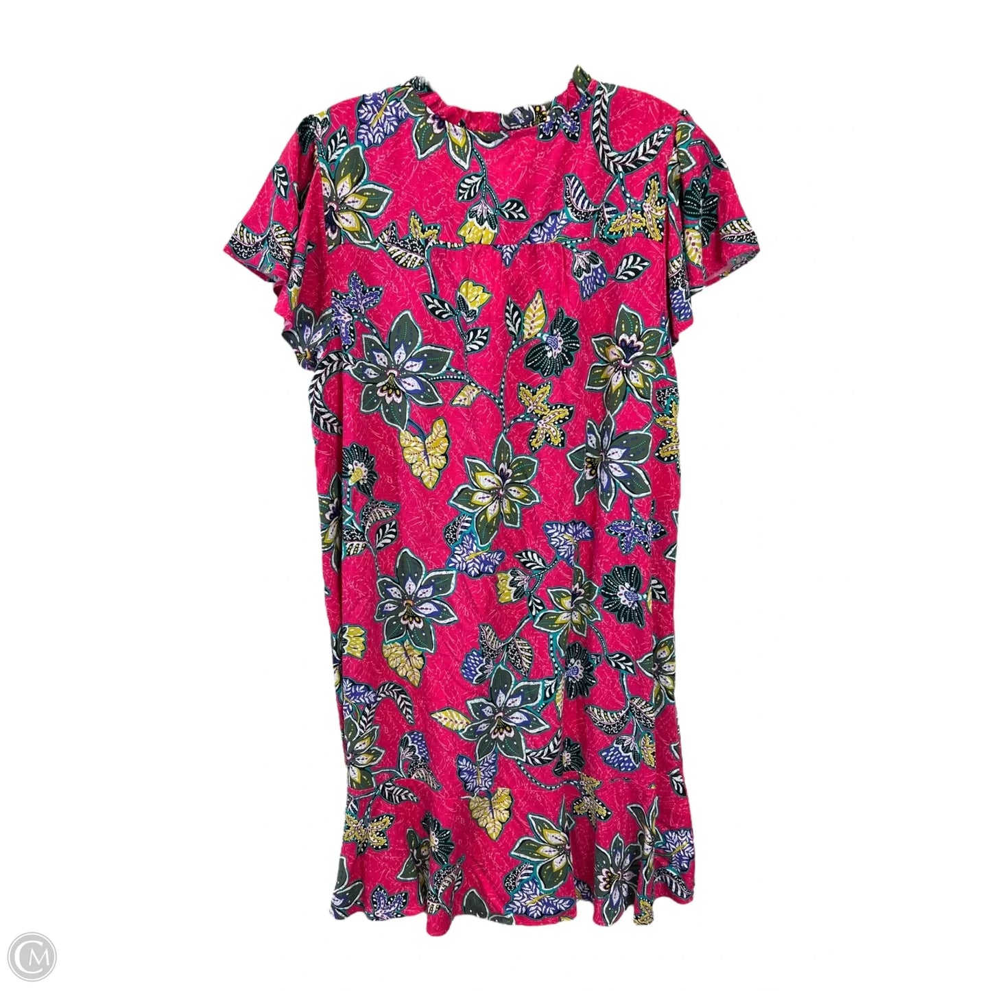 Dress Casual Midi By Loft In Floral Print, Size: L