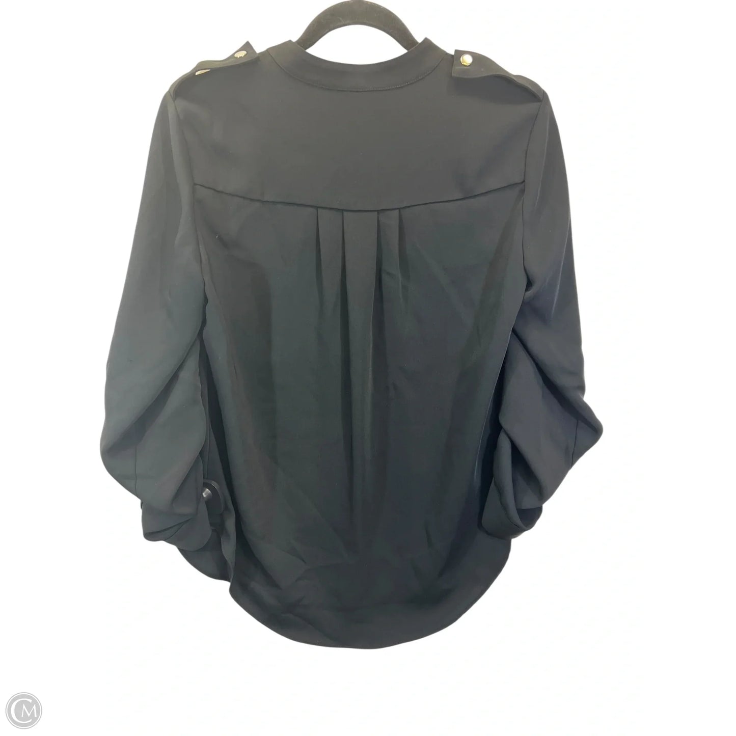 Top Long Sleeve Designer By Rachel Zoe In Black & Silver, Size: S