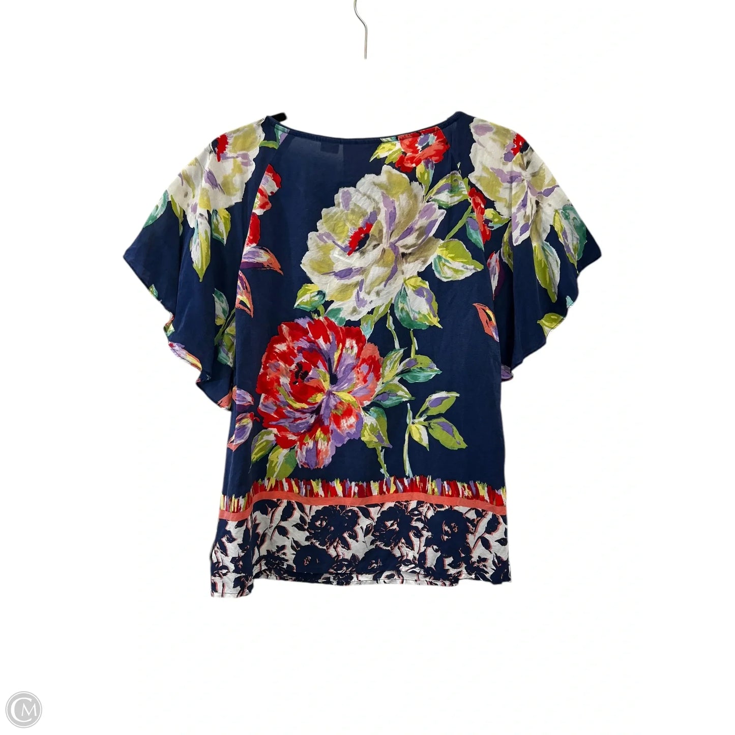 Top Short Sleeve Designer By Maeve In Floral Print, Size: Xs