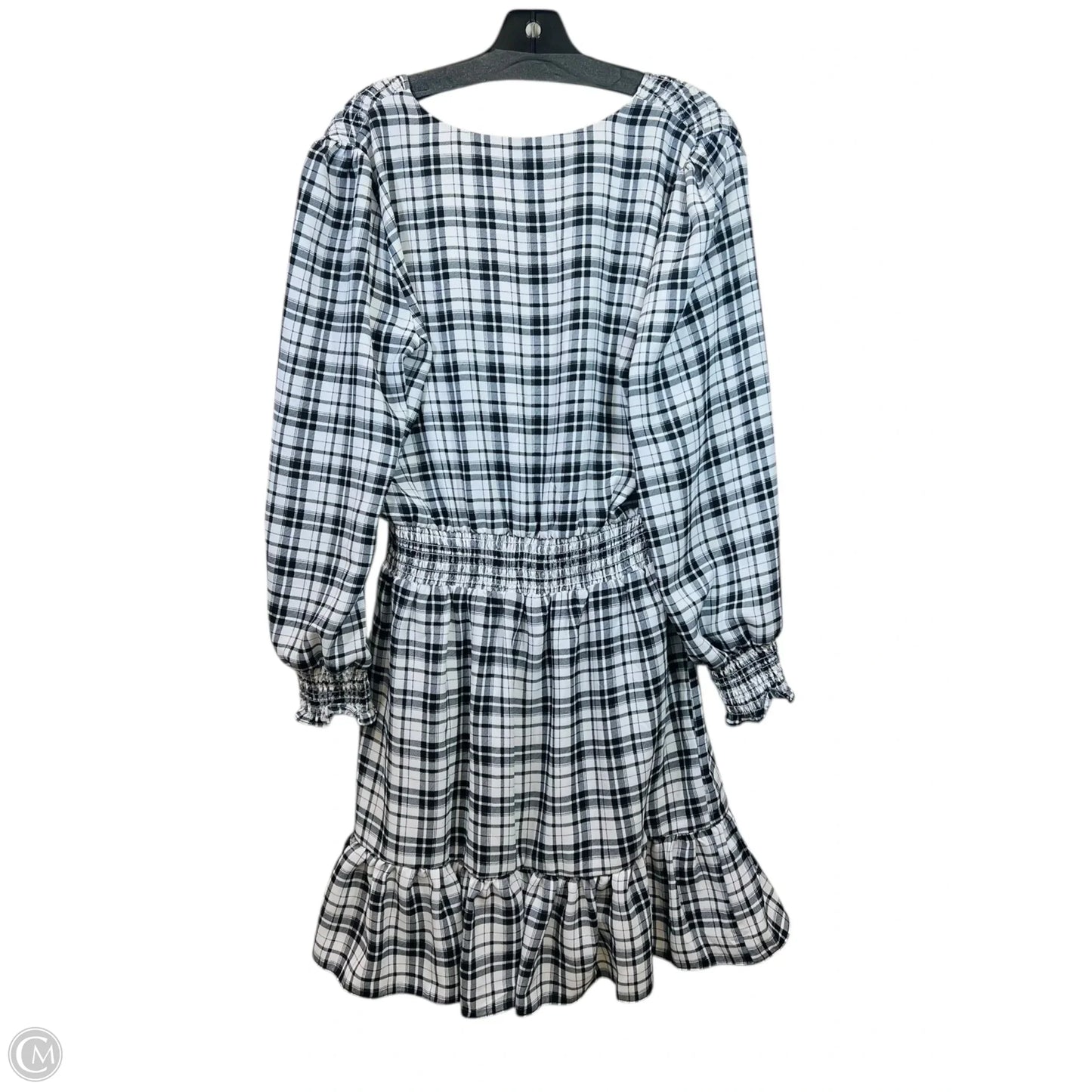 Dress Casual Midi By Vince Camuto In Plaid Pattern, Size: M