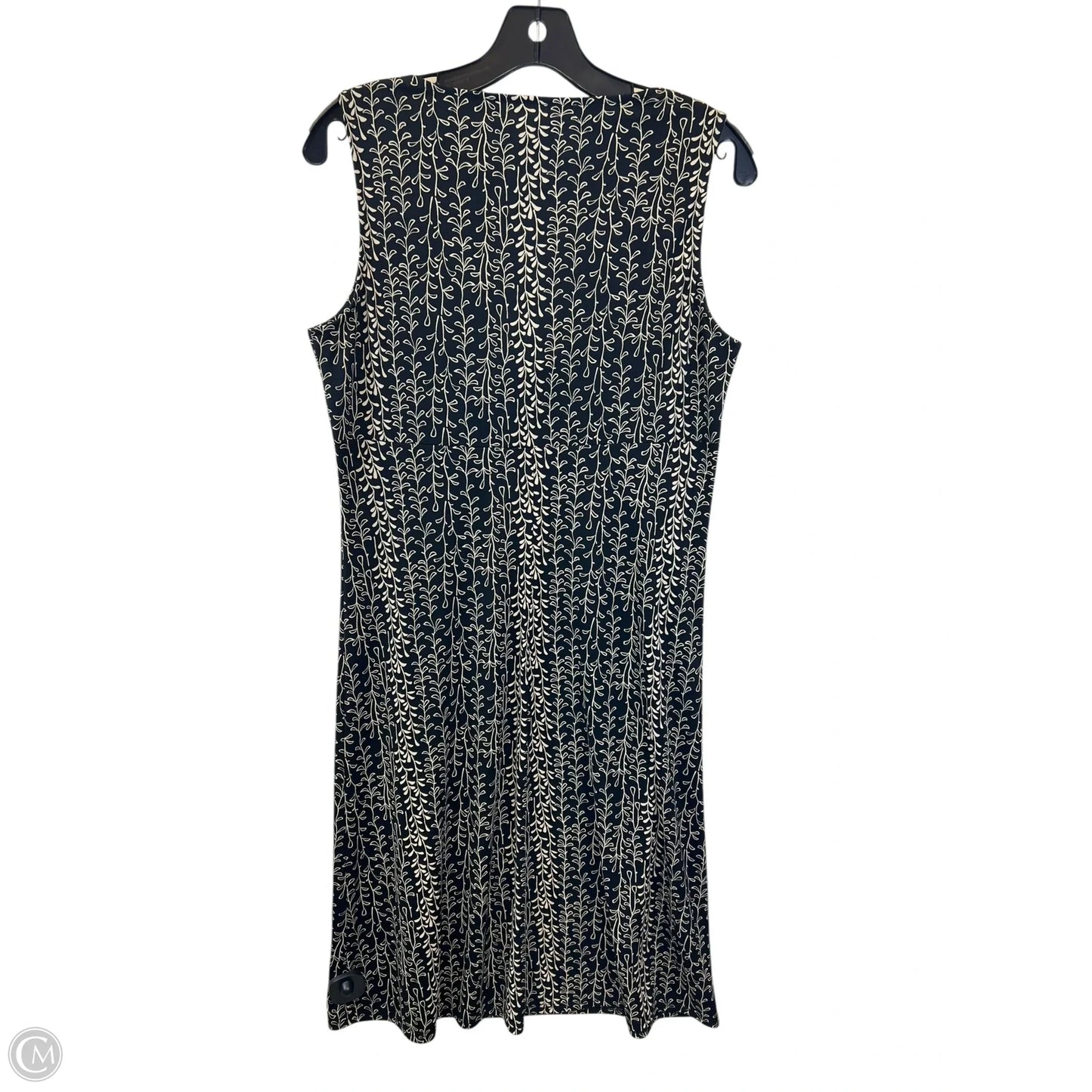 Dress Casual Midi By Max Studio In Black & Cream, Size: M