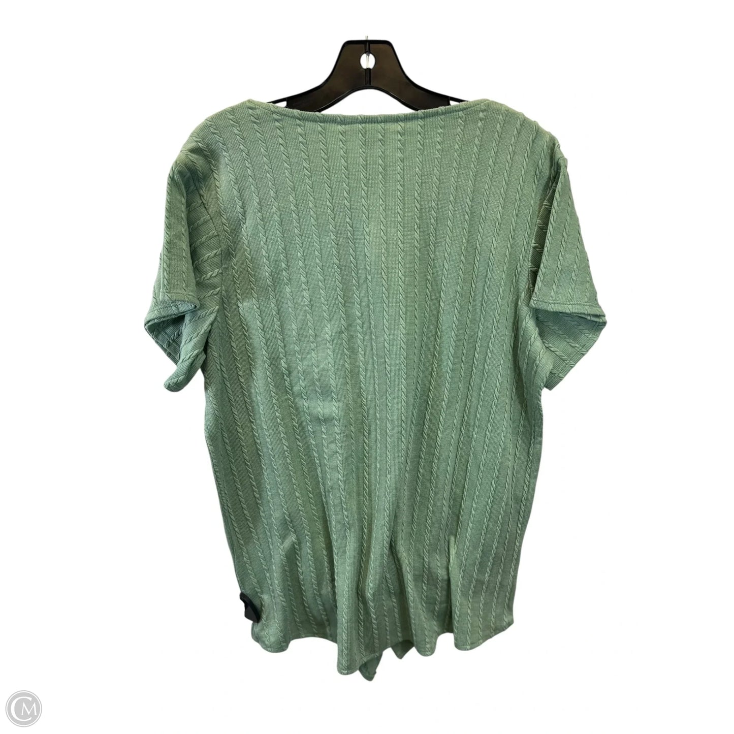 Top Short Sleeve By Weatherproof In Green, Size: L