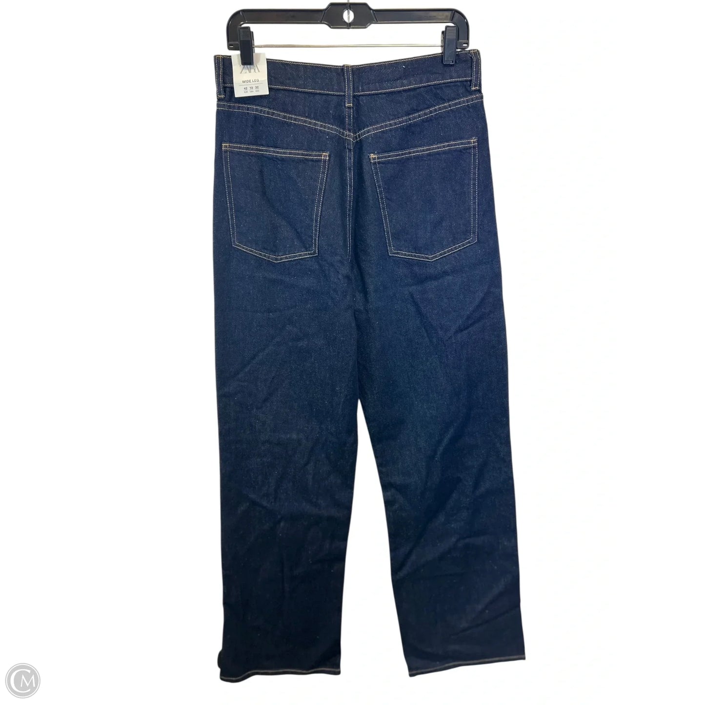 Jeans Wide Leg By Zara In Blue Denim, Size: 10
