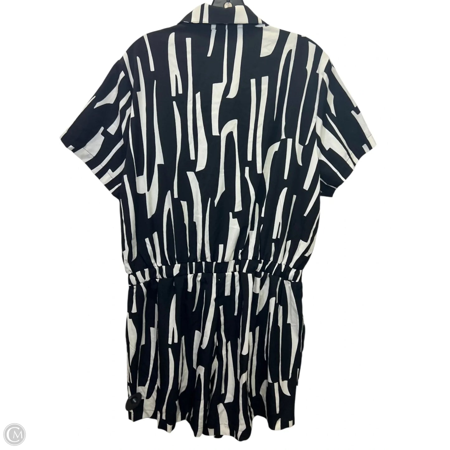 Romper By Fashion Nova In Black & Cream, Size: 1x