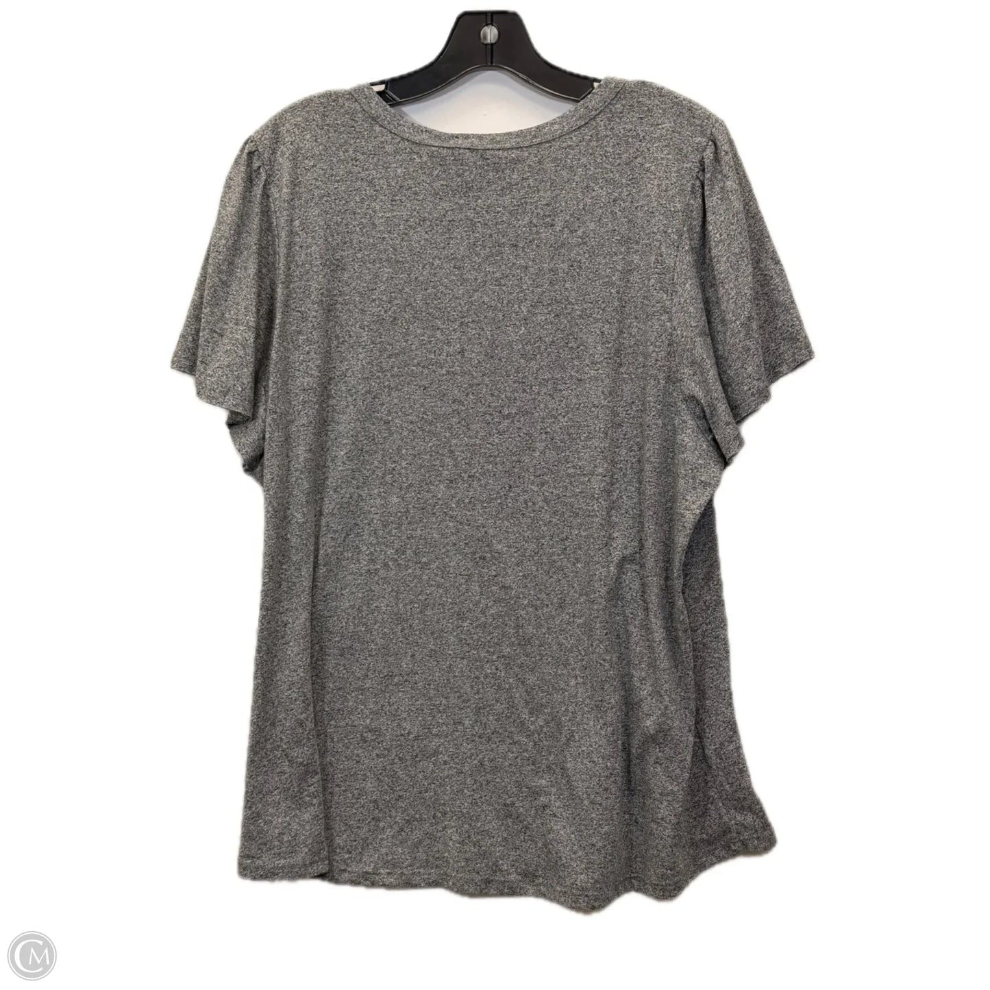 Top Short Sleeve By Philosophy In Grey, Size: Xxl