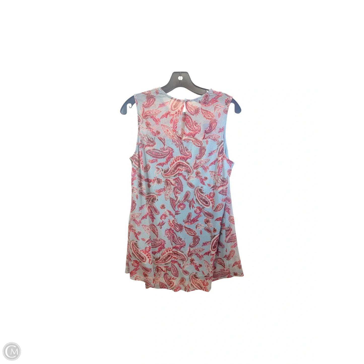 Top Sleeveless By Premise In Blue & Yellow, Size: M