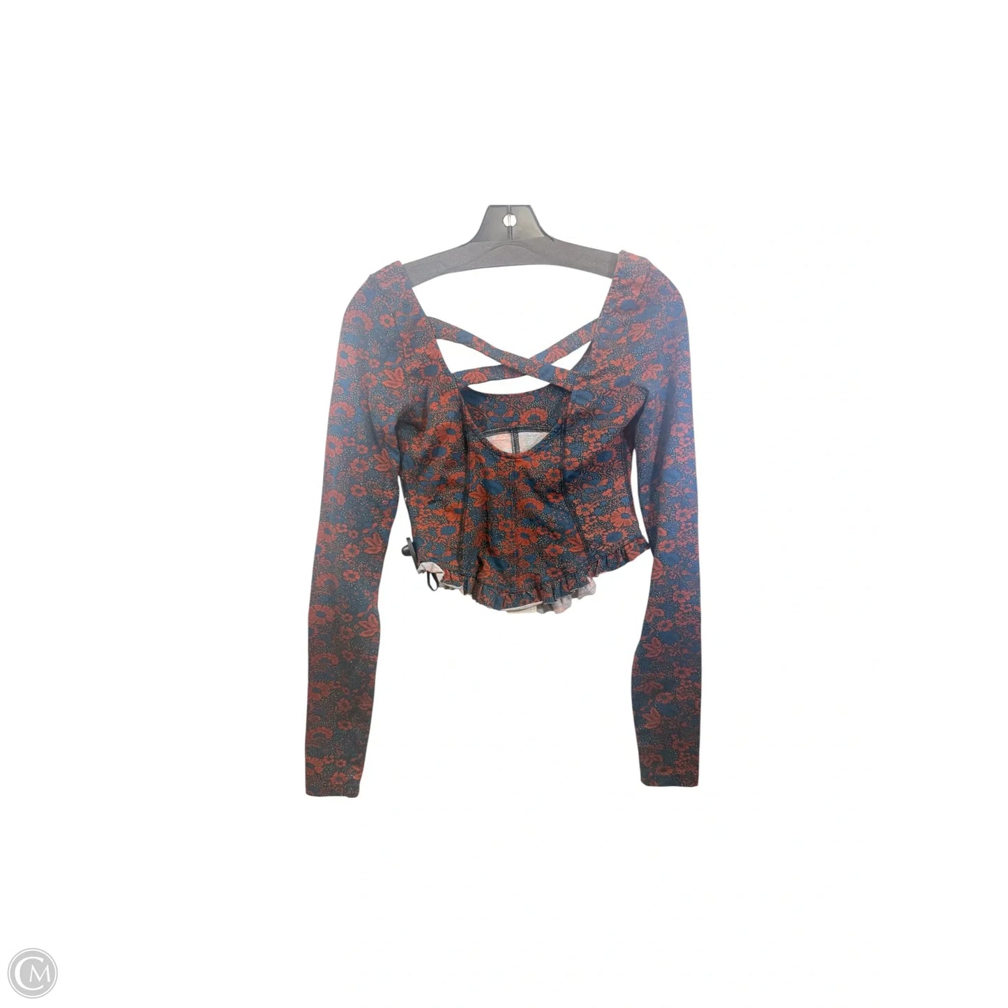 Top Long Sleeve By Free People In Black & Orange, Size: Xs