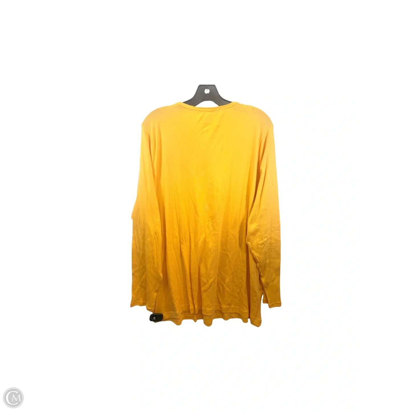 Top Long Sleeve By Croft And Barrow In Yellow, Size: 2x