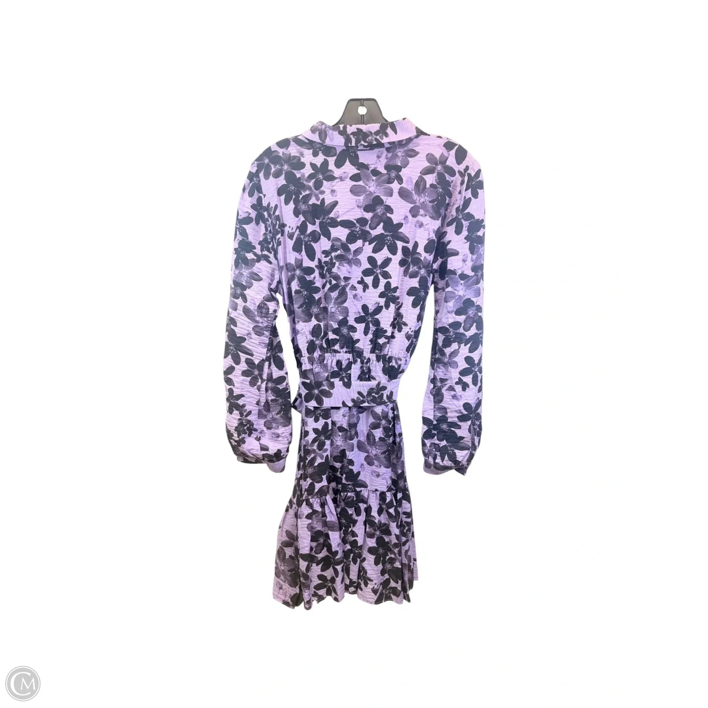 Dress Casual Midi By Simply Vera In Black & Purple, Size: M