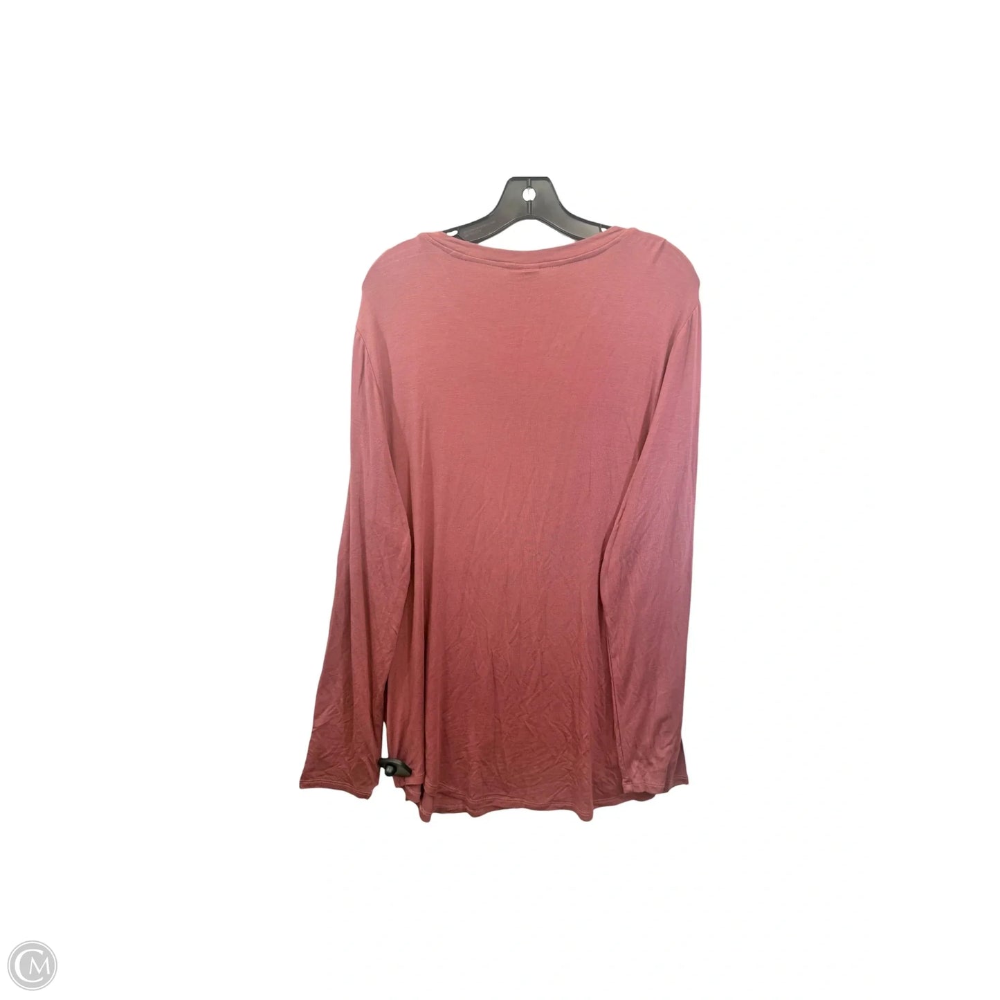 Top Long Sleeve Basic By Ady P In Pink, Size: Xl
