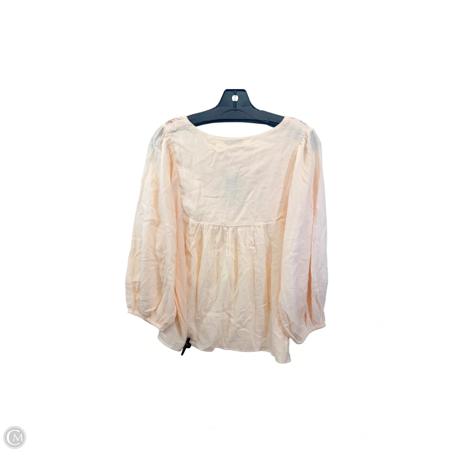 Top 3/4 Sleeve By Lucky Brand In Peach, Size: M