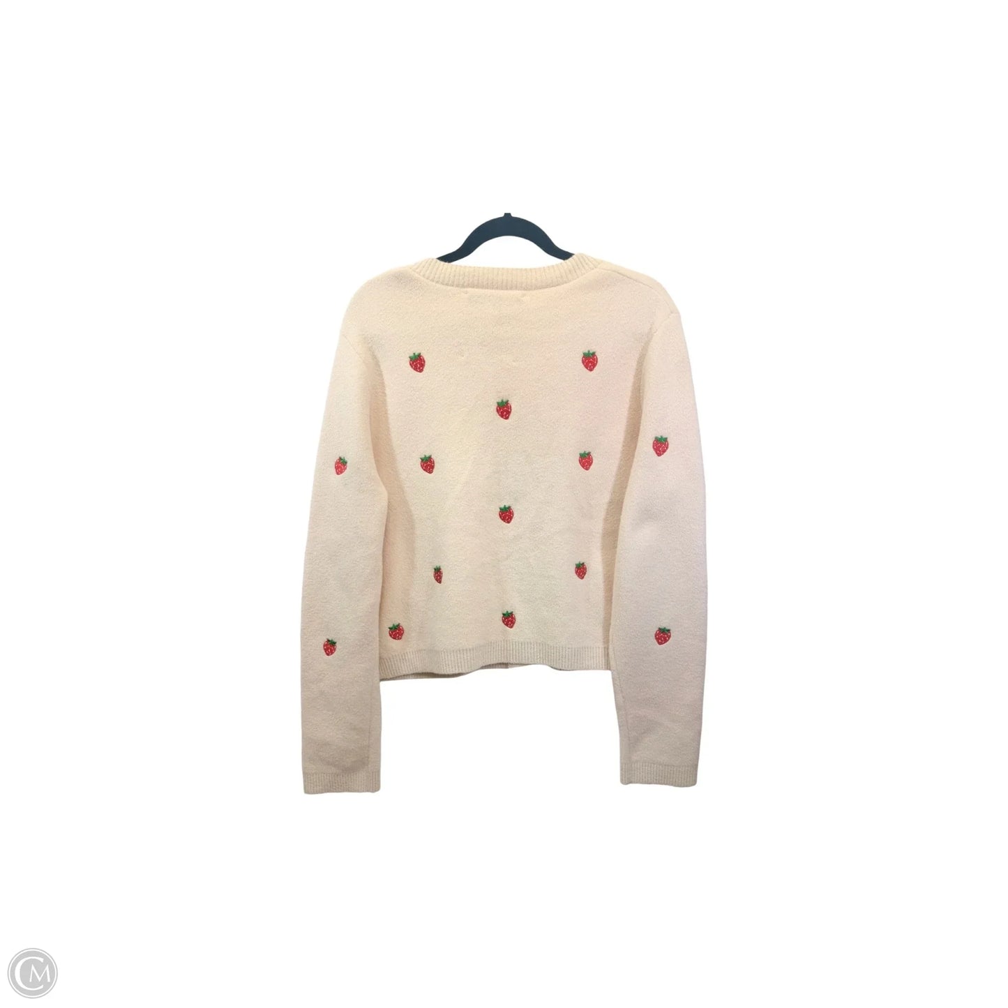 Sweater Cardigan By NVLT In Red & Tan, Size: L
