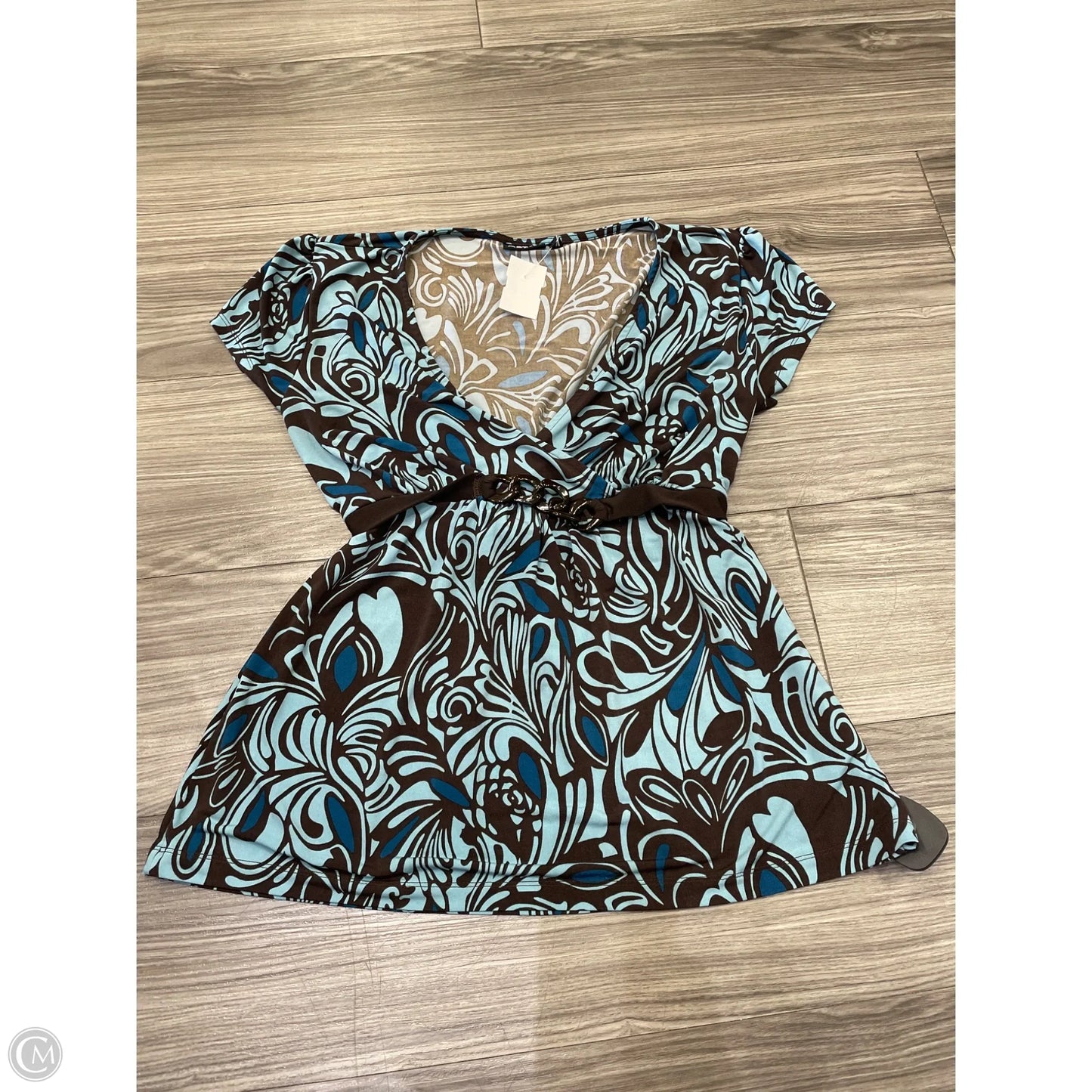 Top Short Sleeve By Apt 9 In Multi-colored, Size: Mp