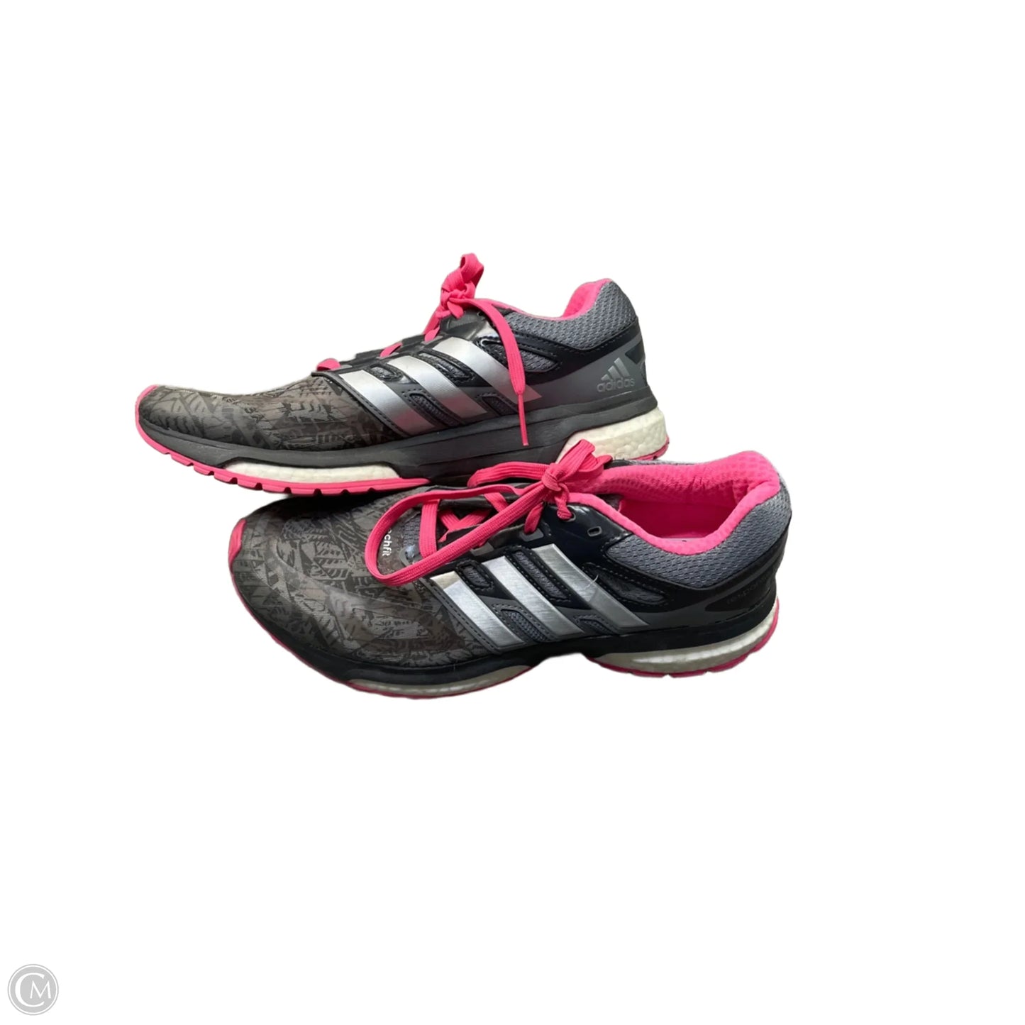 Shoes Athletic By Adidas In Grey & Pink, Size: 8