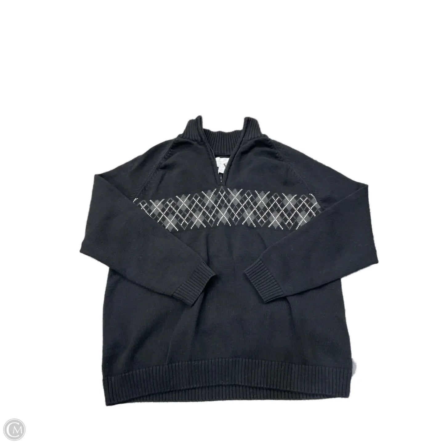 Sweatshirt Collar By Sonoma In Black & White, Size: L