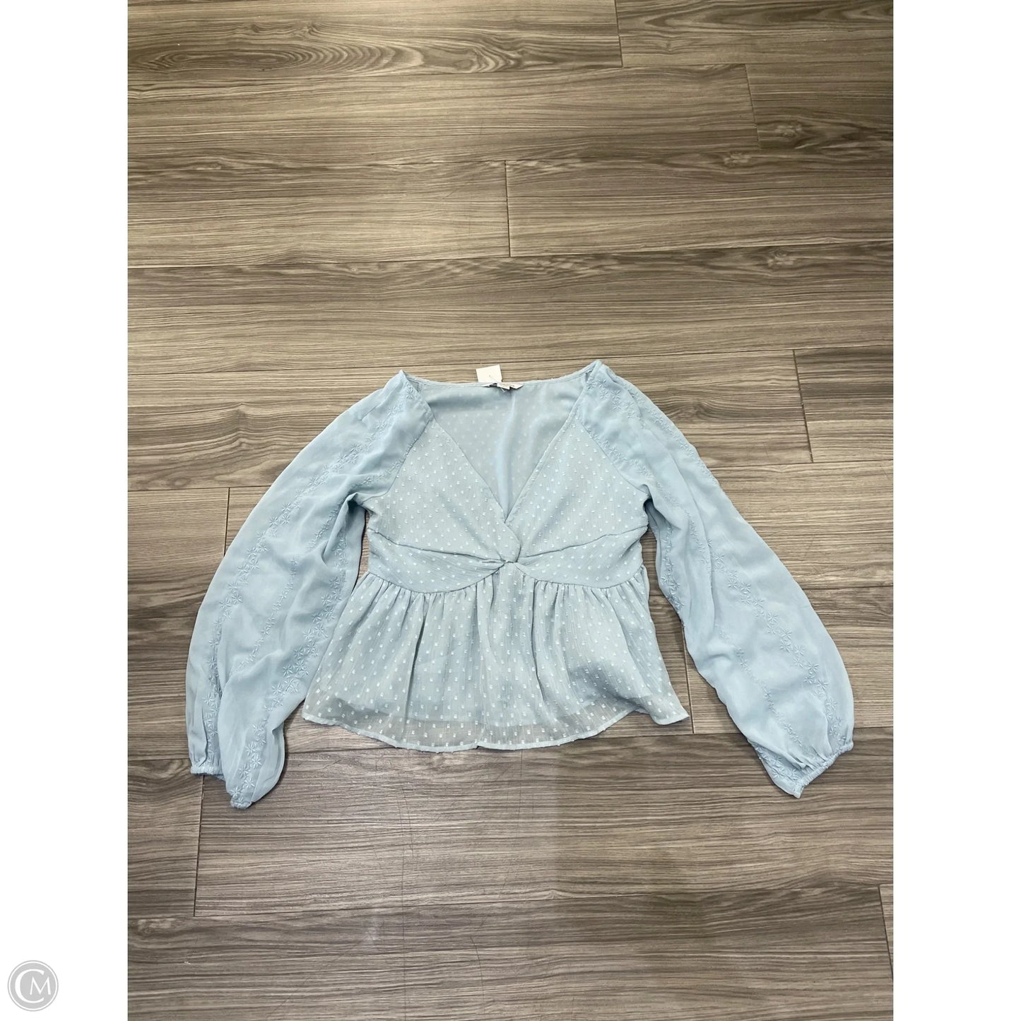 Top Long Sleeve By American Eagle In Blue, Size: M