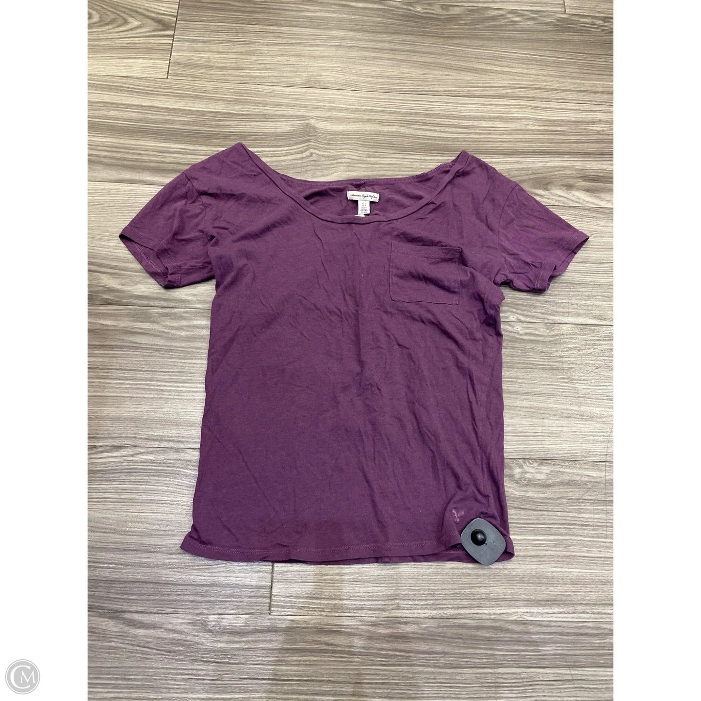 Top Short Sleeve By American Eagle In Purple, Size: Xs