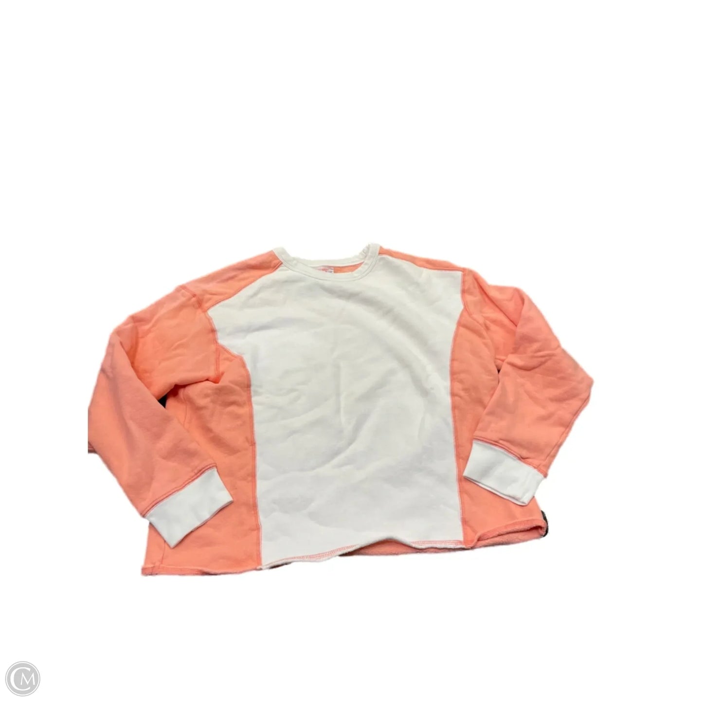 Sweatshirt Crewneck By Evereve In Pink & White, Size: M