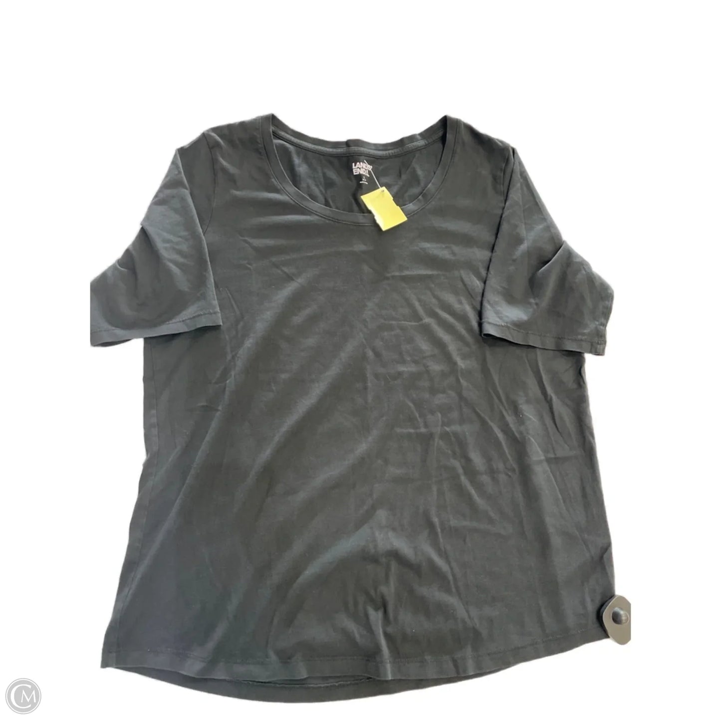 Top Short Sleeve By Lands End In Black, Size: L