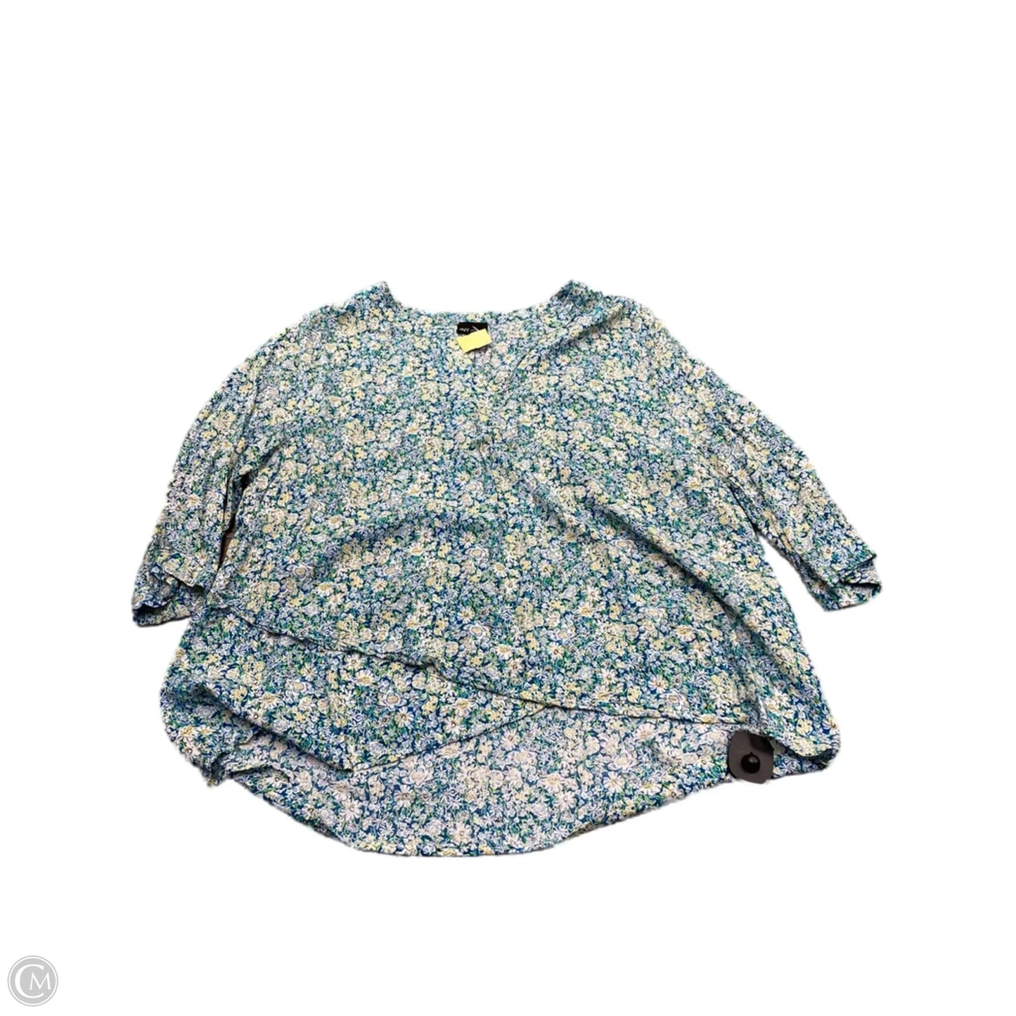 Blouse Long Sleeve By Jones New York In Floral Print, Size: 2x