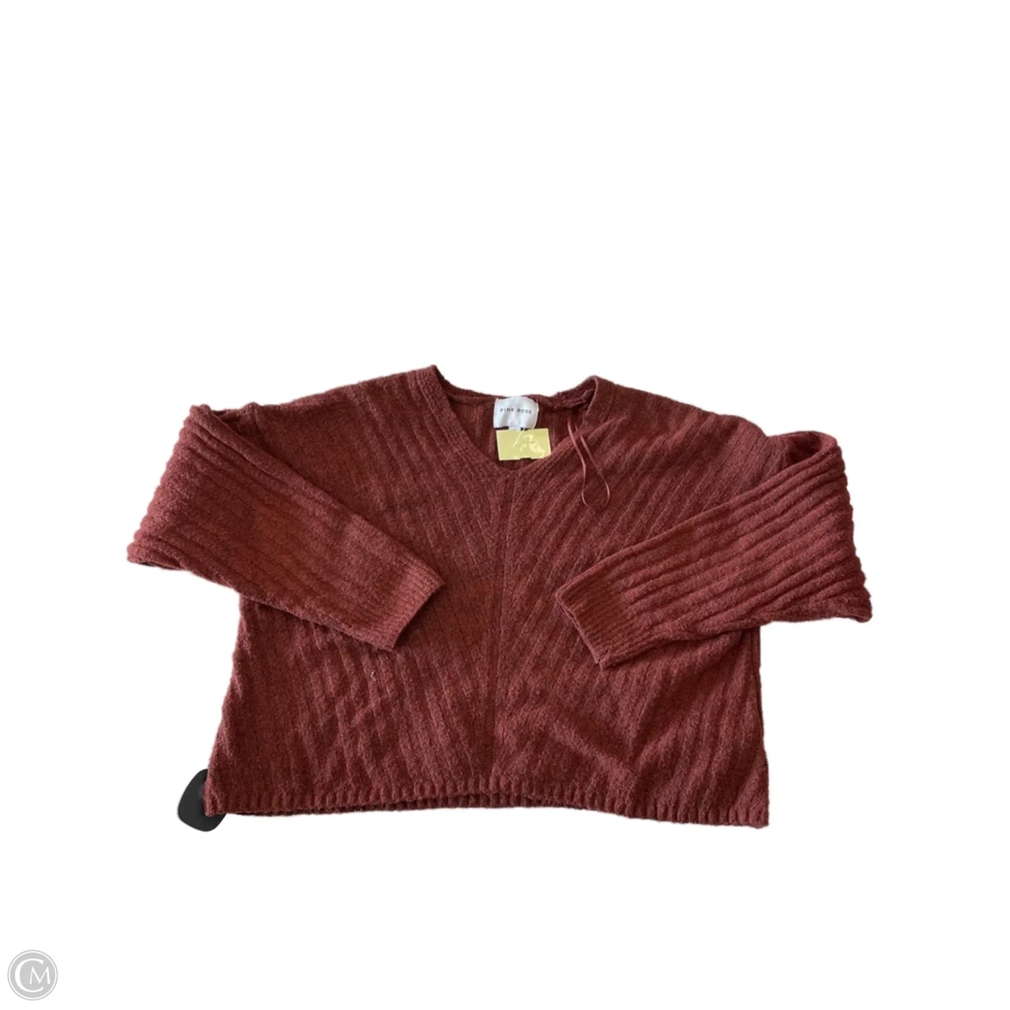 Sweater By Pink Rose In Orange, Size: Xs