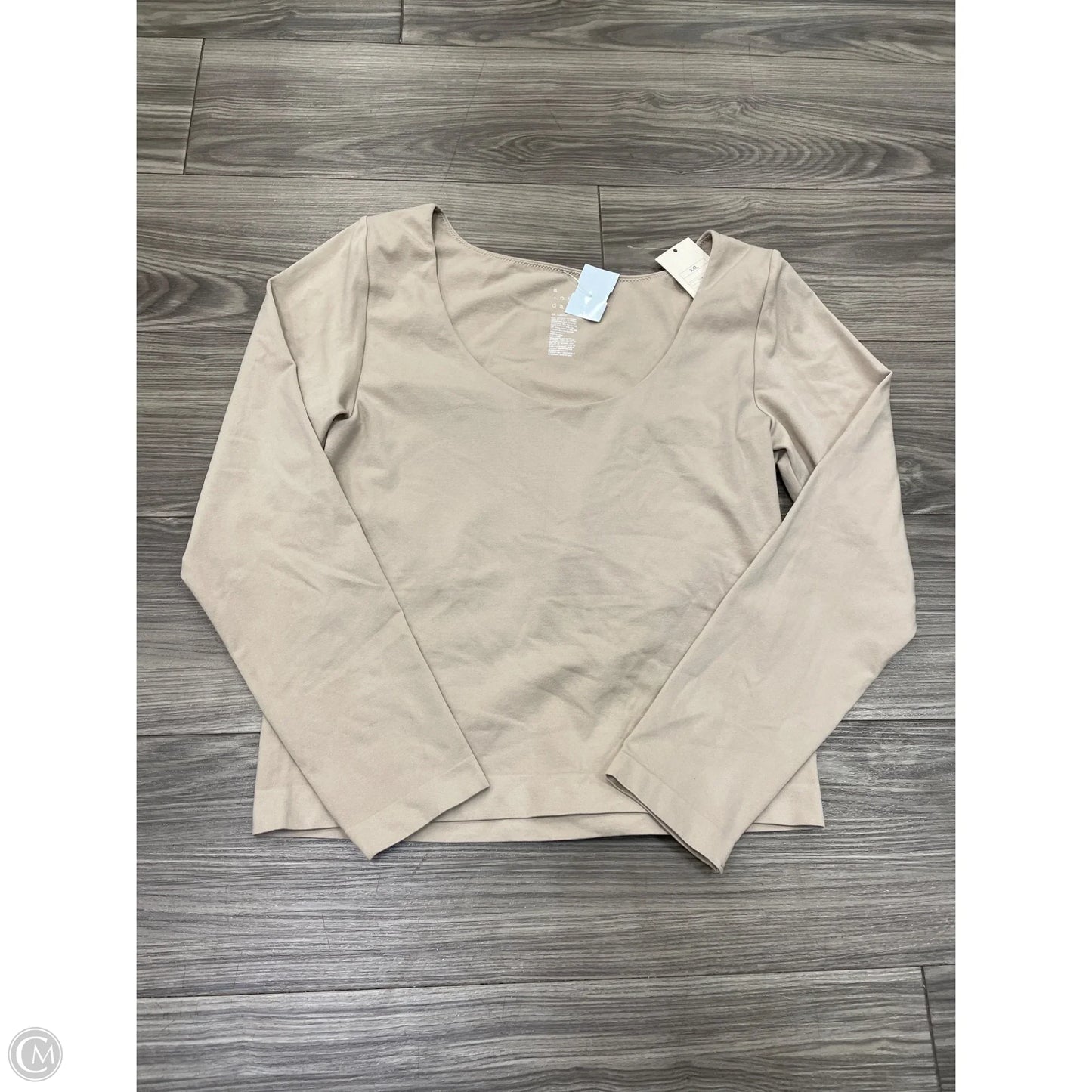 Top Long Sleeve By A New Day In Tan, Size: Xxl