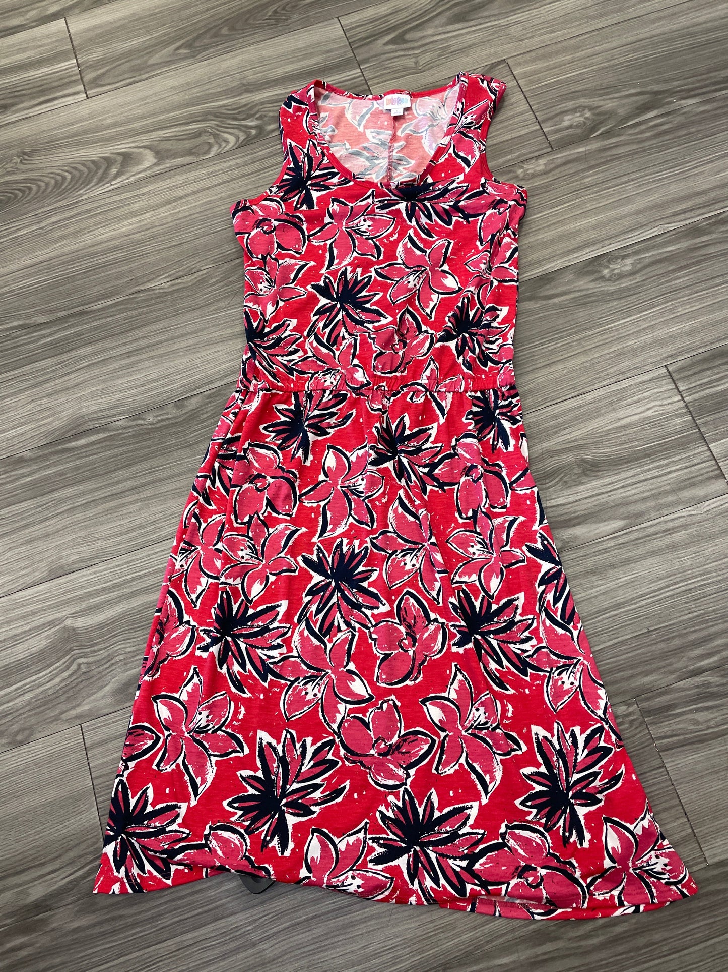 Dress Casual Maxi By Lularoe In Floral Print, Size: L