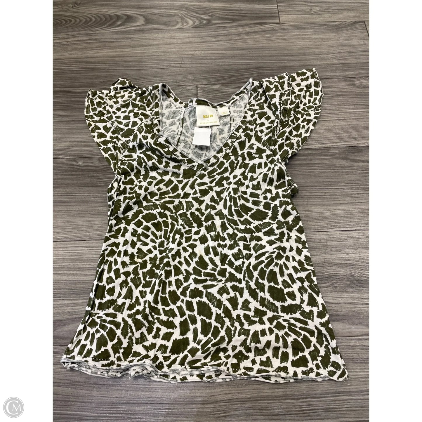 Top Short Sleeve By Maeve In Leopard Print, Size: S