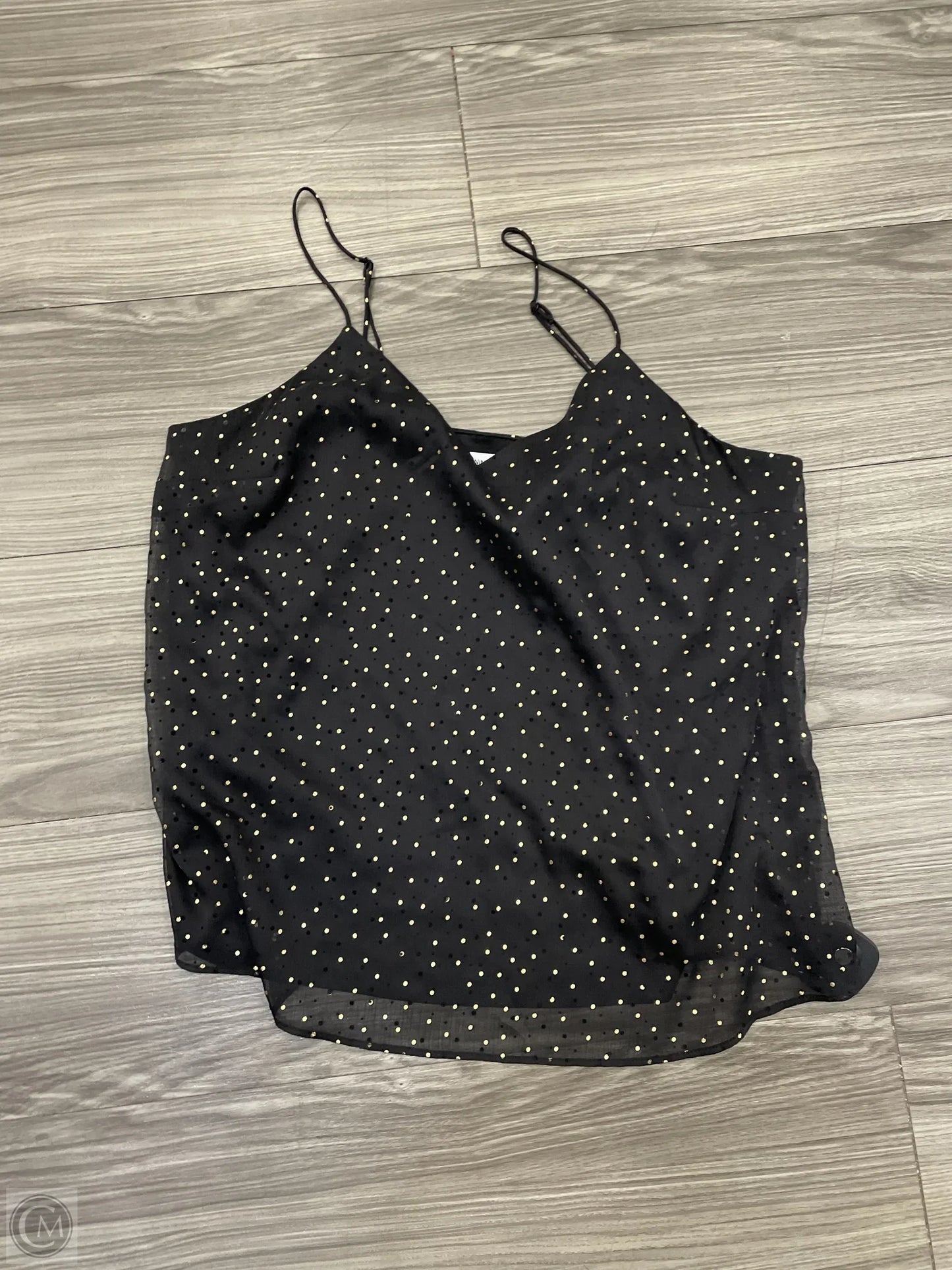 Tank Top By Nine West In Black & Gold, Size: M