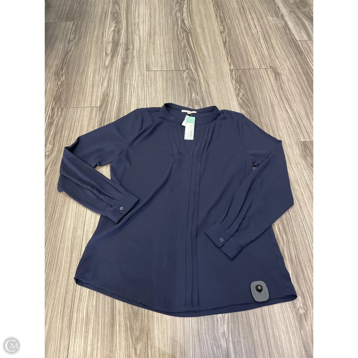 Blouse Long Sleeve By 41 Hawthorn In Navy, Size: M
