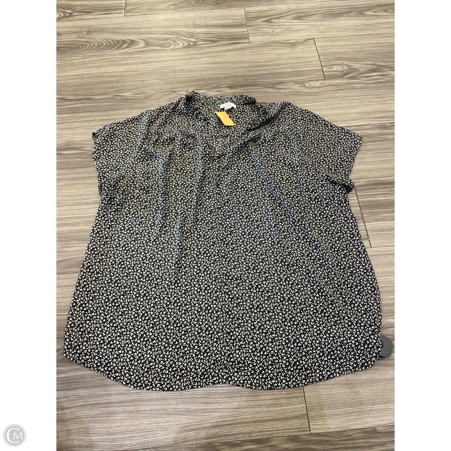 Top Short Sleeve Basic By Croft And Barrow In Black, Size: 2x