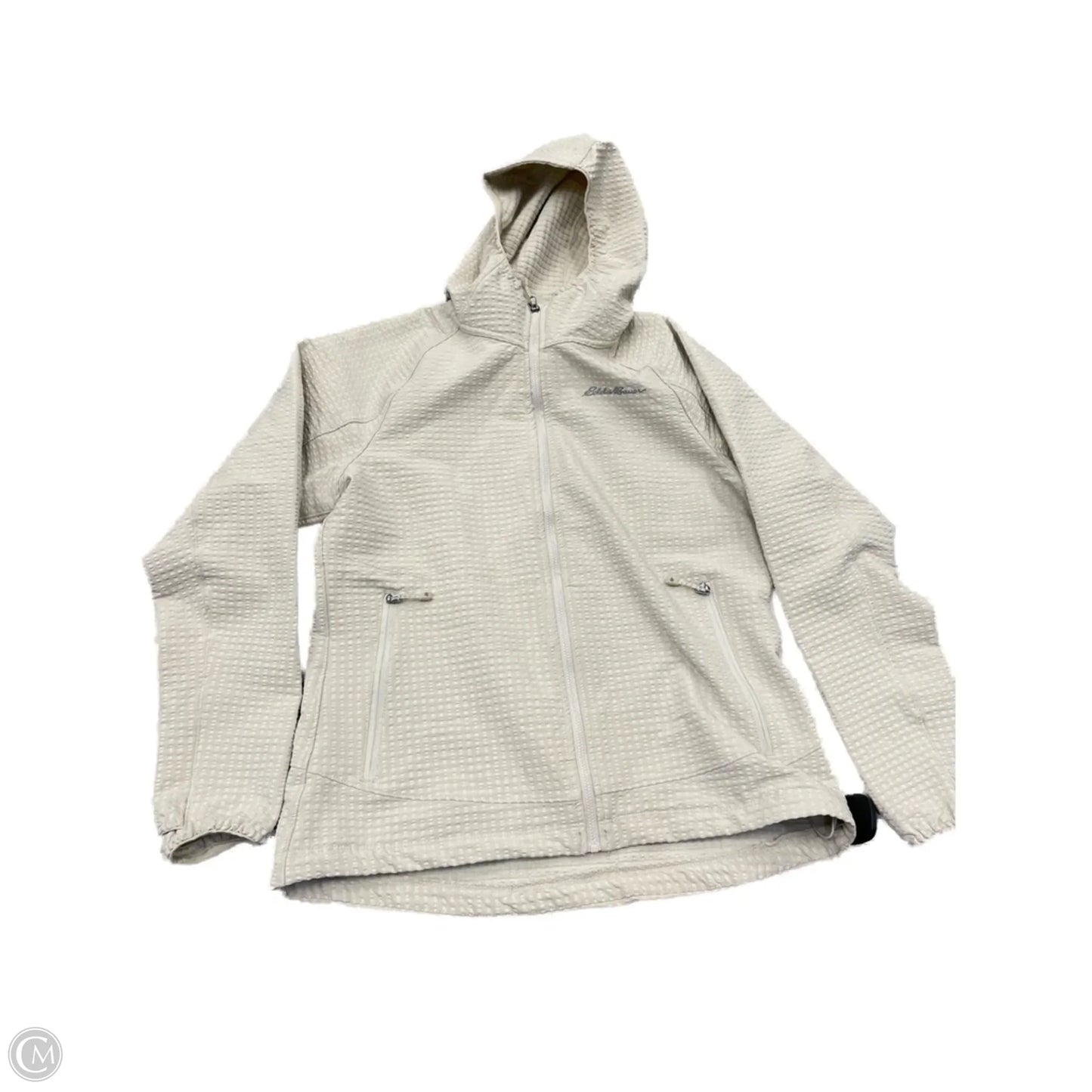 Jacket Windbreaker By Eddie Bauer In Tan, Size: M