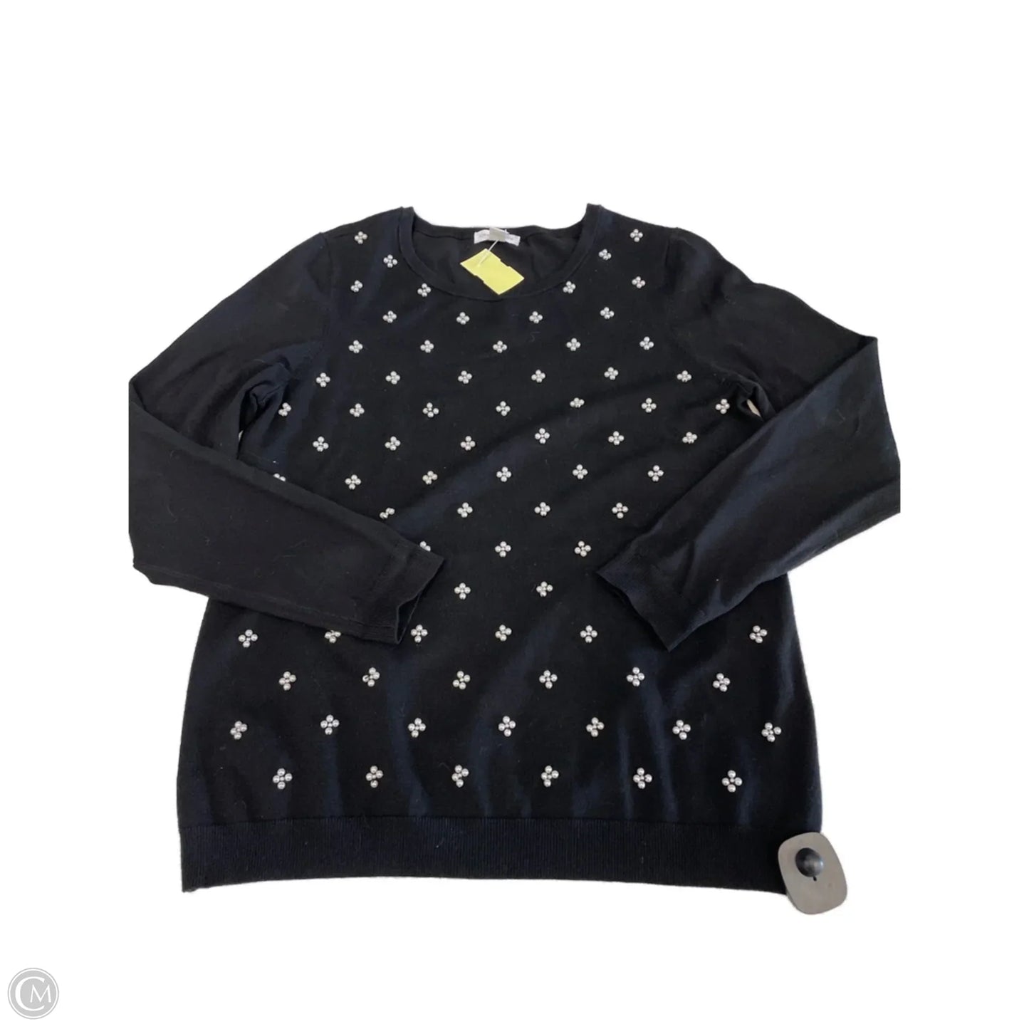 Sweater By Charter Club In Black, Size: L