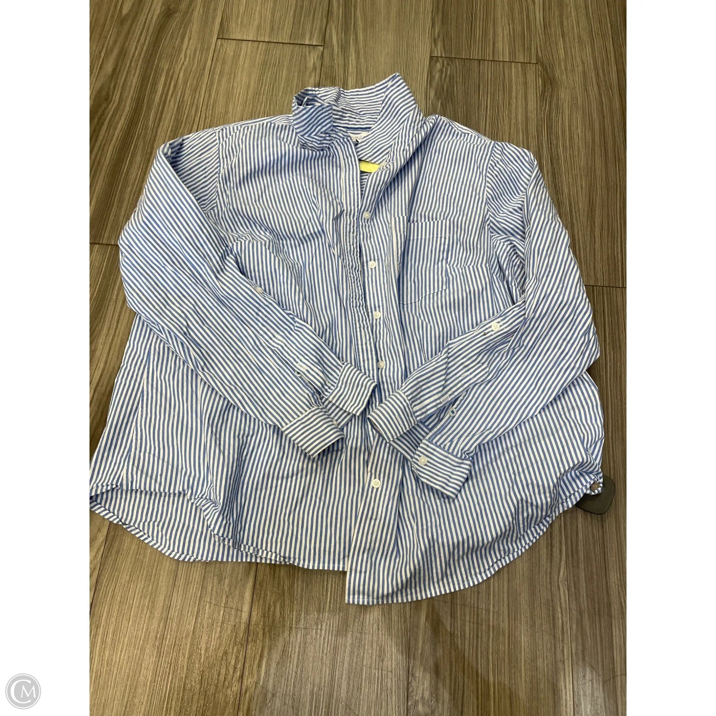 Top Long Sleeve By Croft And Barrow In Striped Pattern, Size: 2x