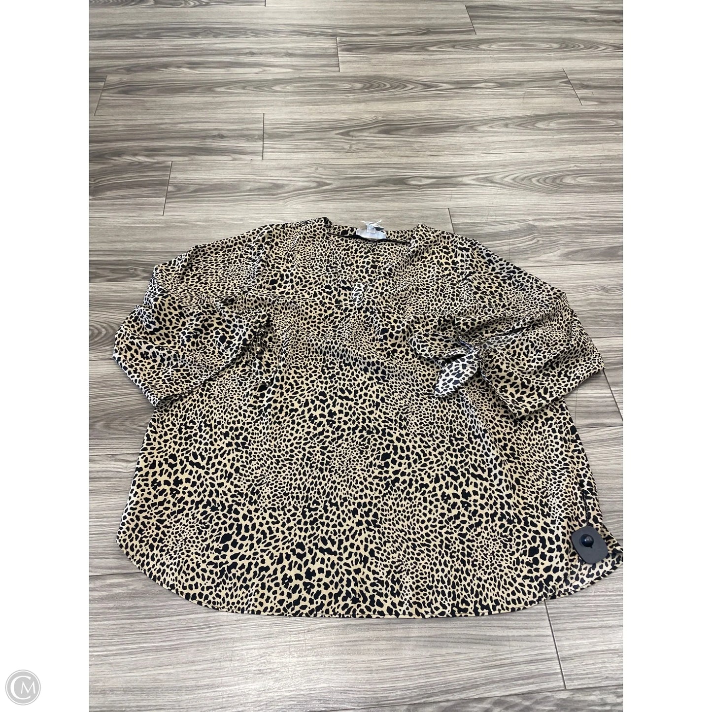 Top Long Sleeve Designer By Michael Kors In Animal Print, Size: 2x
