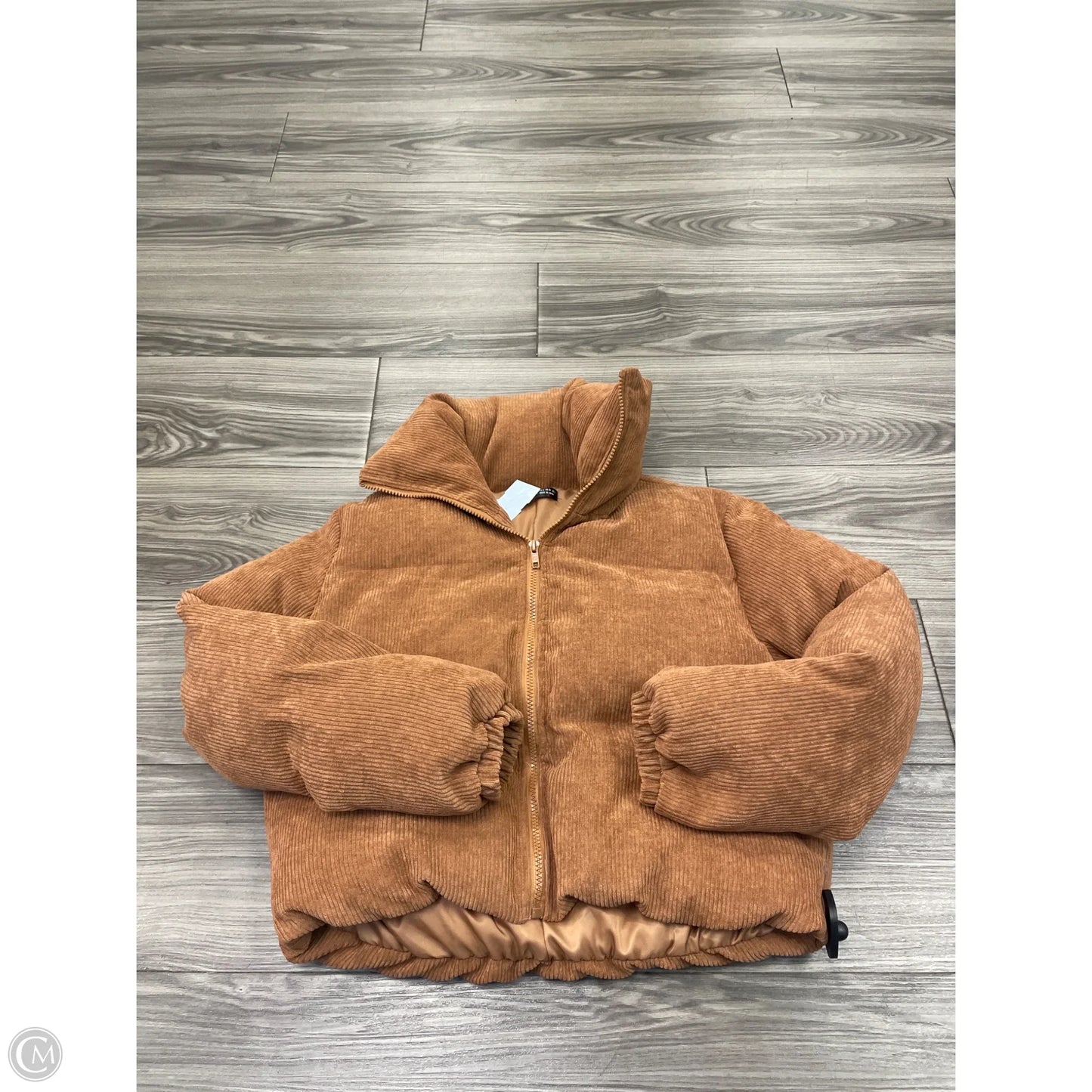 Coat Puffer & Quilted By Shein In Brown, Size: S