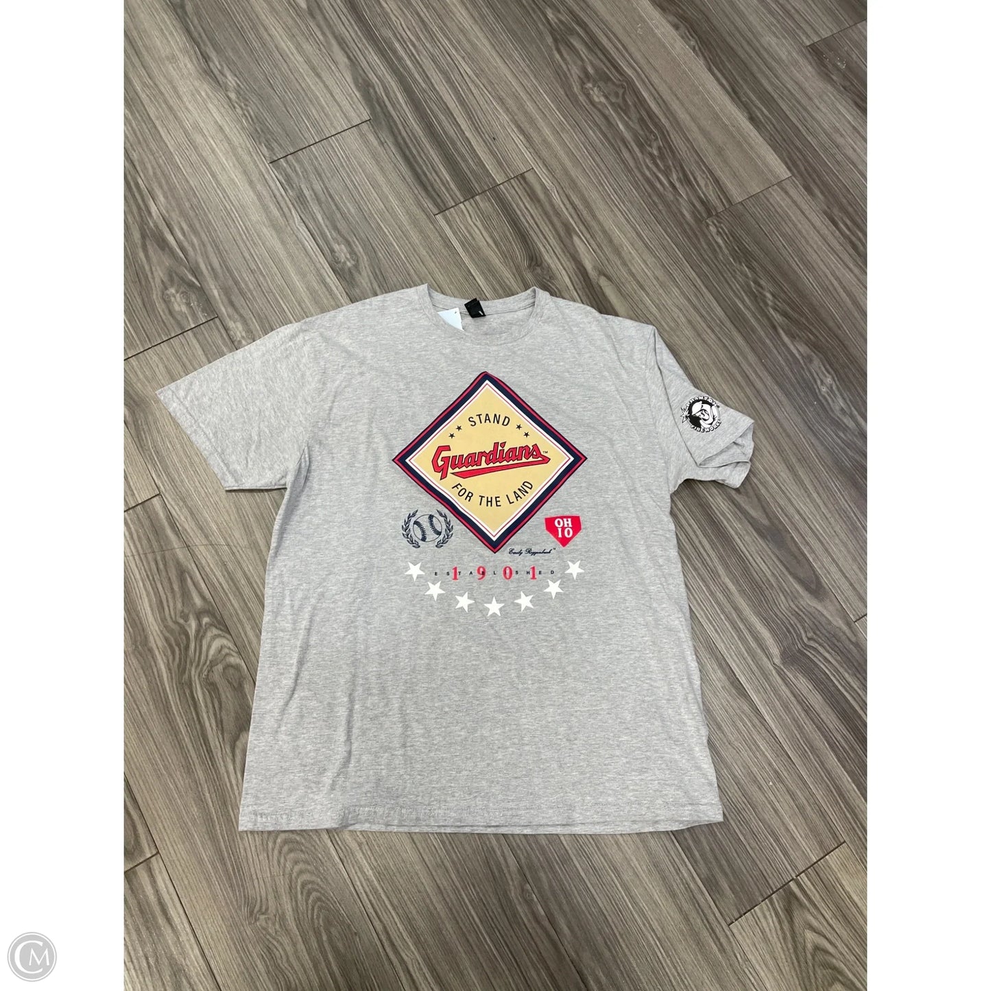 Top Short Sleeve By Clothes Mentor In Grey, Size: Xl