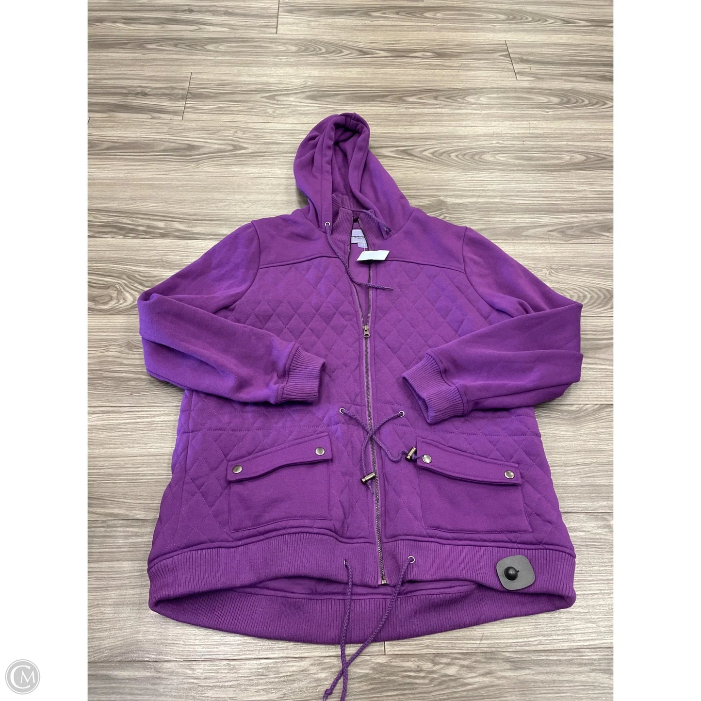 Jacket Puffer & Quilted By Laura Scott In Purple, Size: Xl
