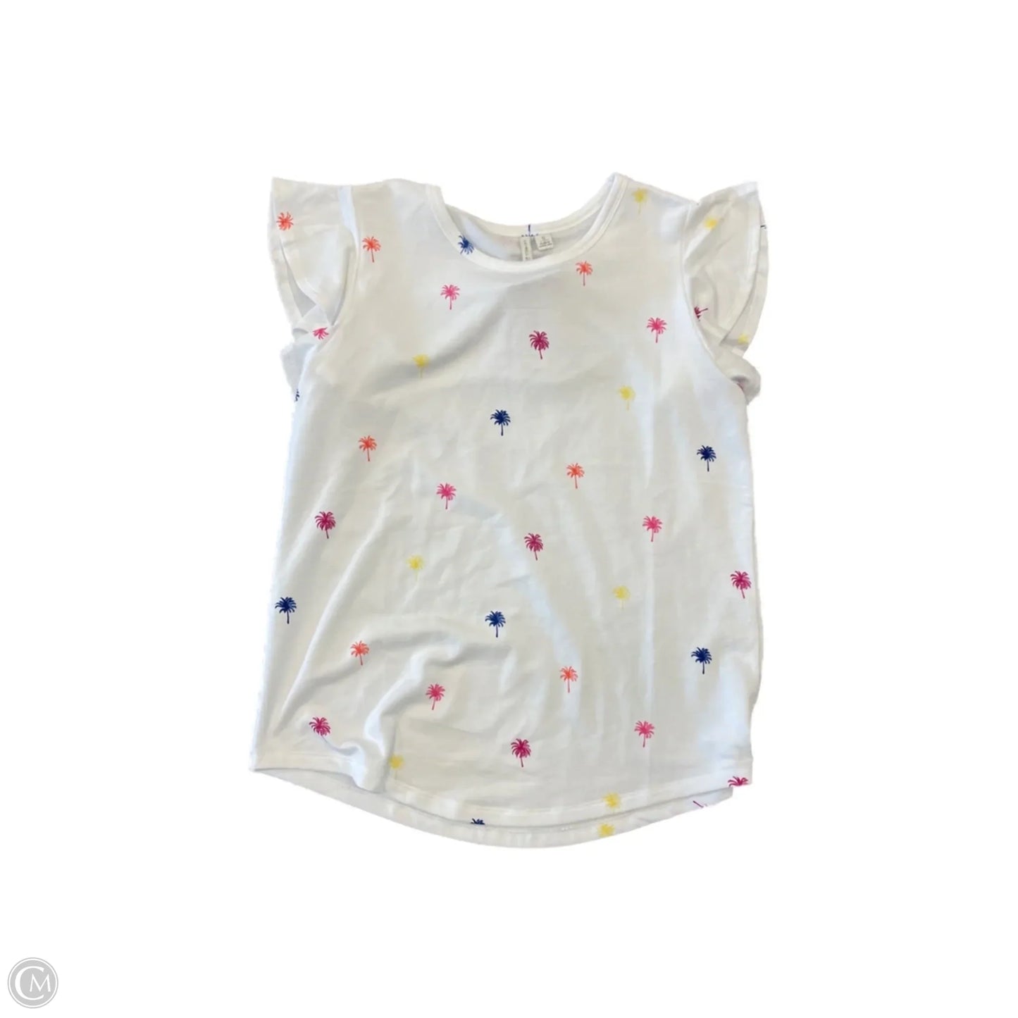 Top Short Sleeve By Cato In White, Size: S