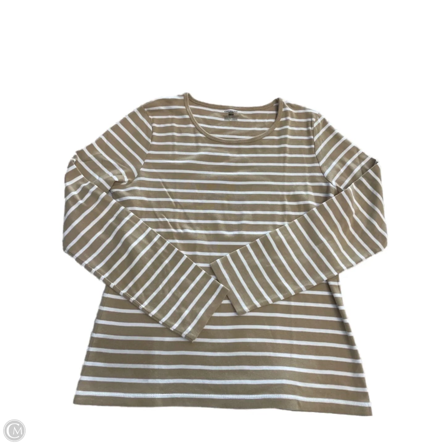 Top Long Sleeve By Jones New York In Striped Pattern, Size: Xl