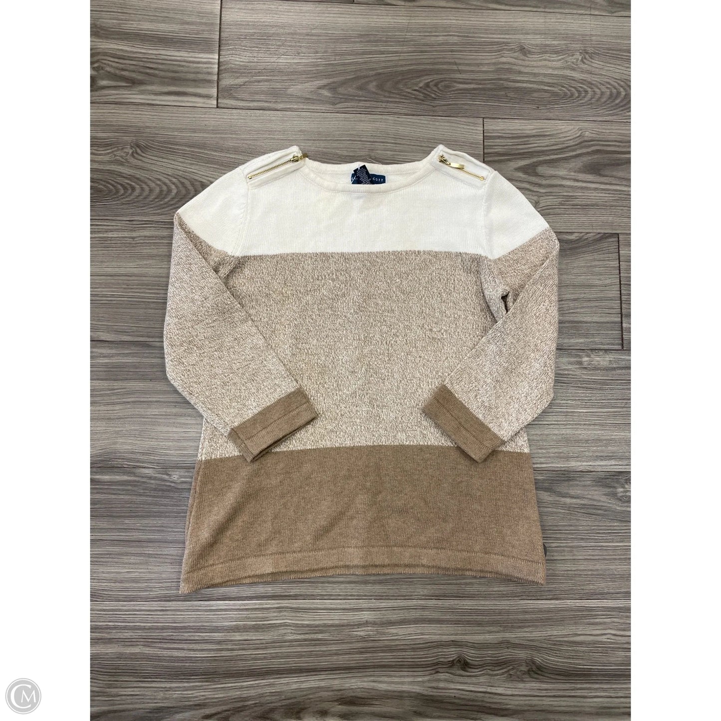 Sweater By Karen Scott In Striped Pattern, Size: S