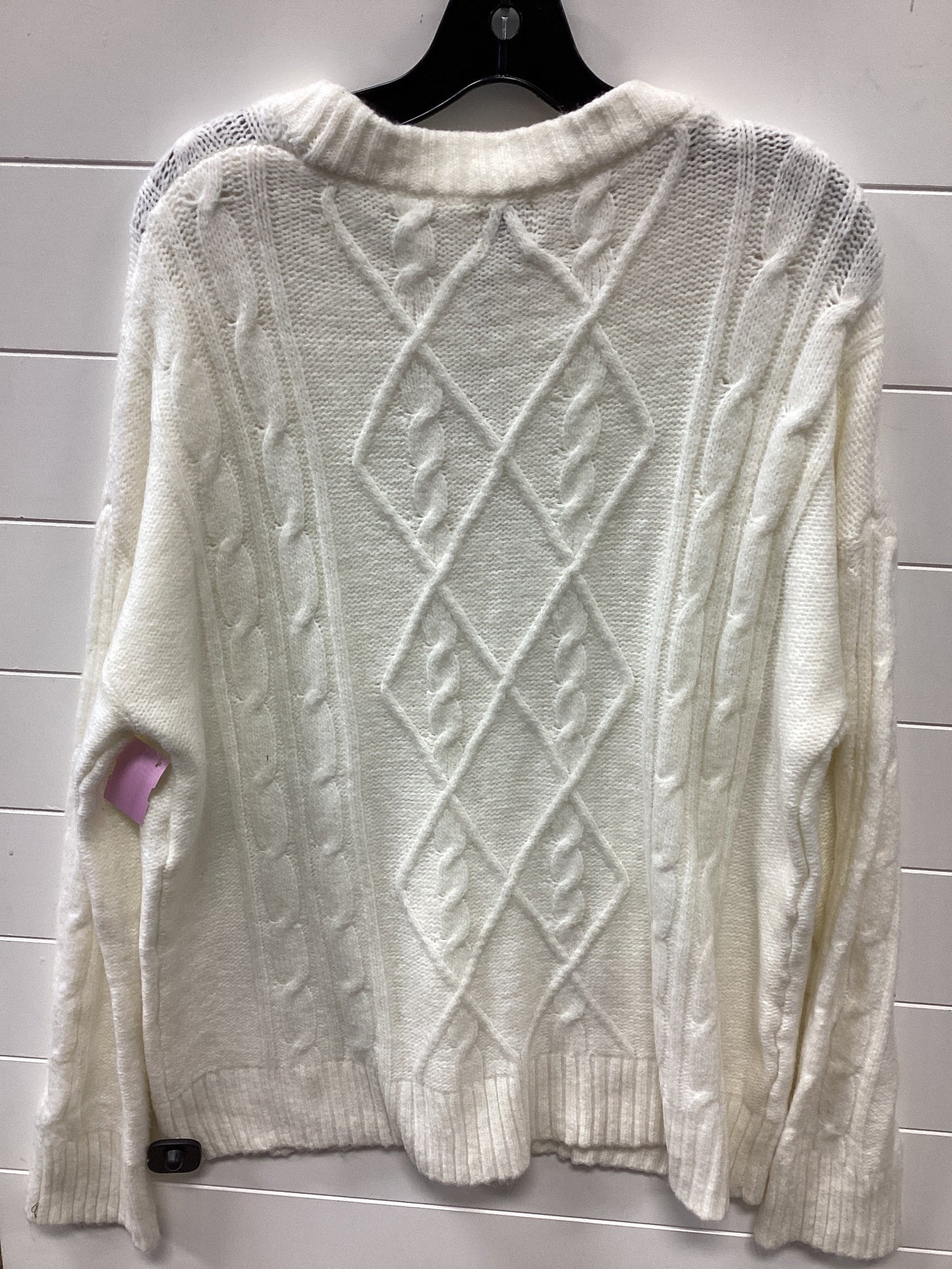 Sweater By A New Day In Cream, Size:1X