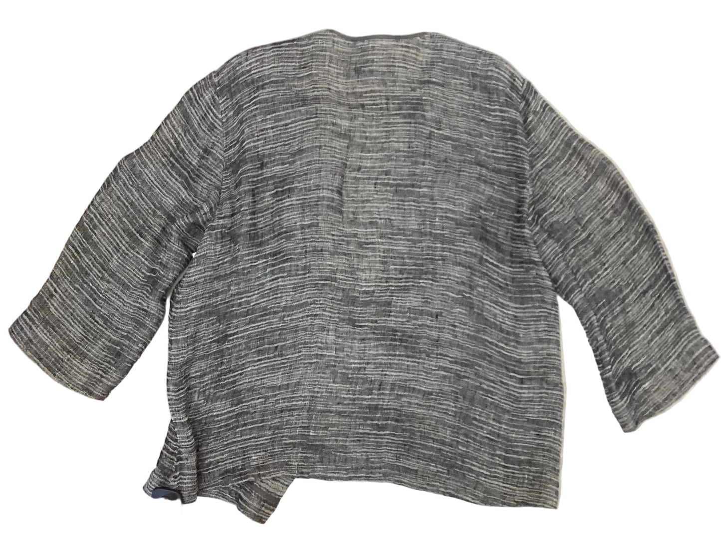 Cardigan By Eileen Fisher In Cream & Grey, Size:M