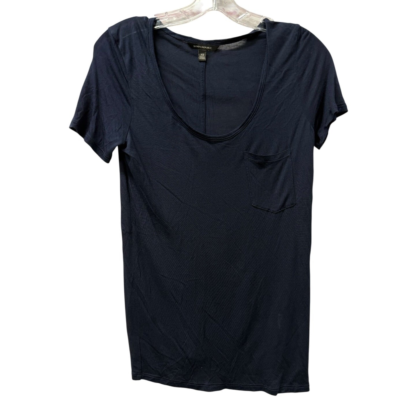 Top Ss Basic By Banana Republic In Blue, Size:Xs
