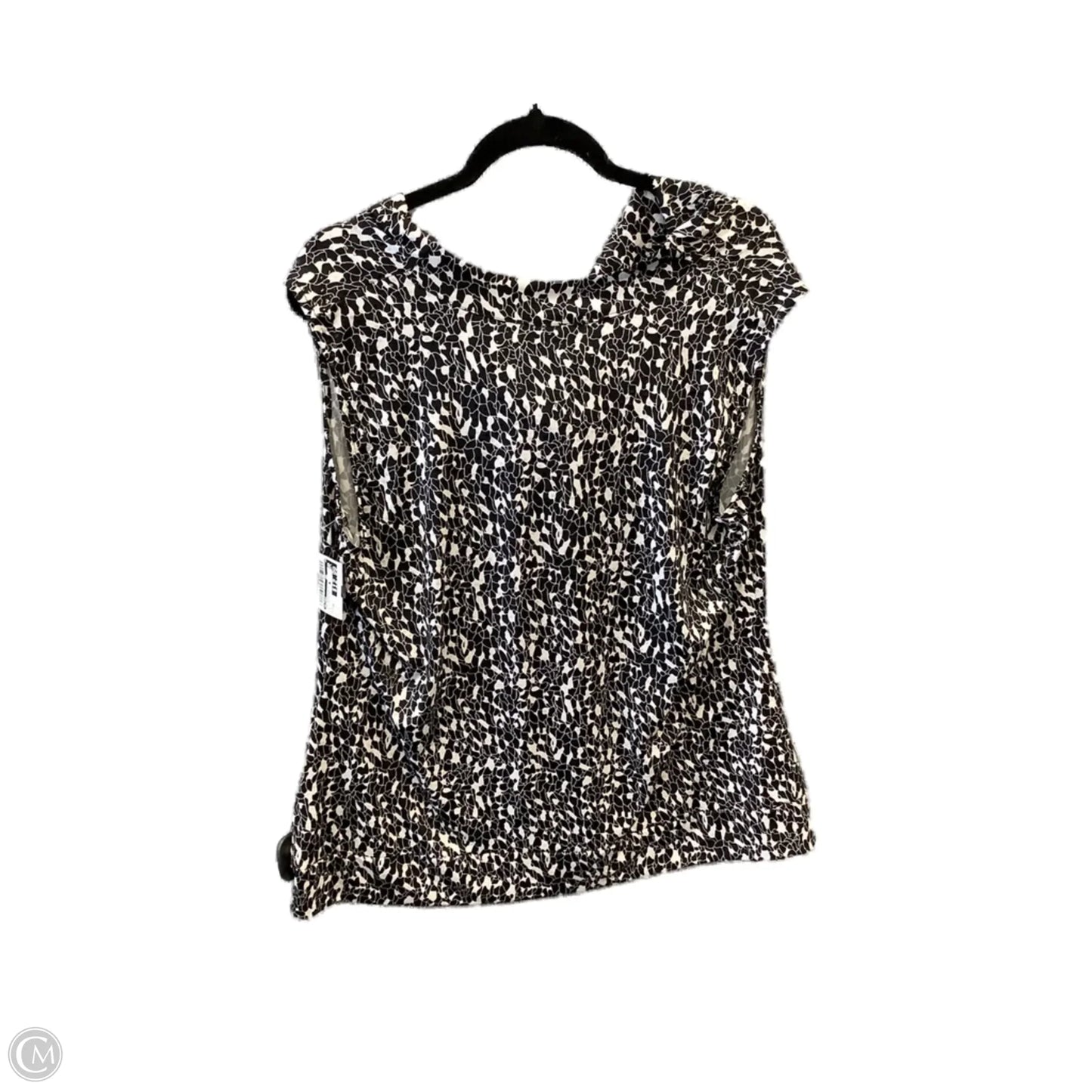 Top Sleeveless By Alfani In Black & White, Size: 1x
