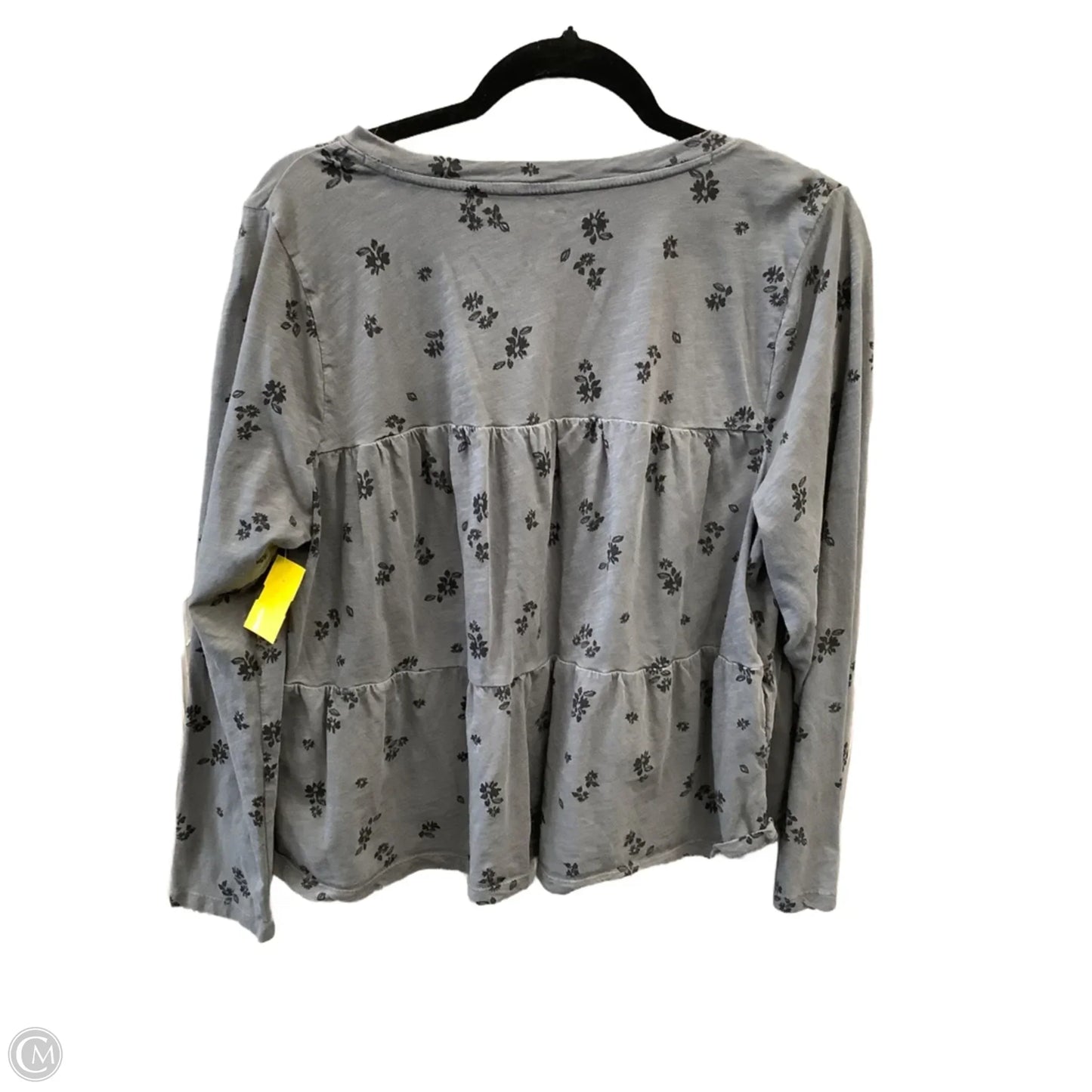 Top Long Sleeve By Sonoma In Grey, Size: L