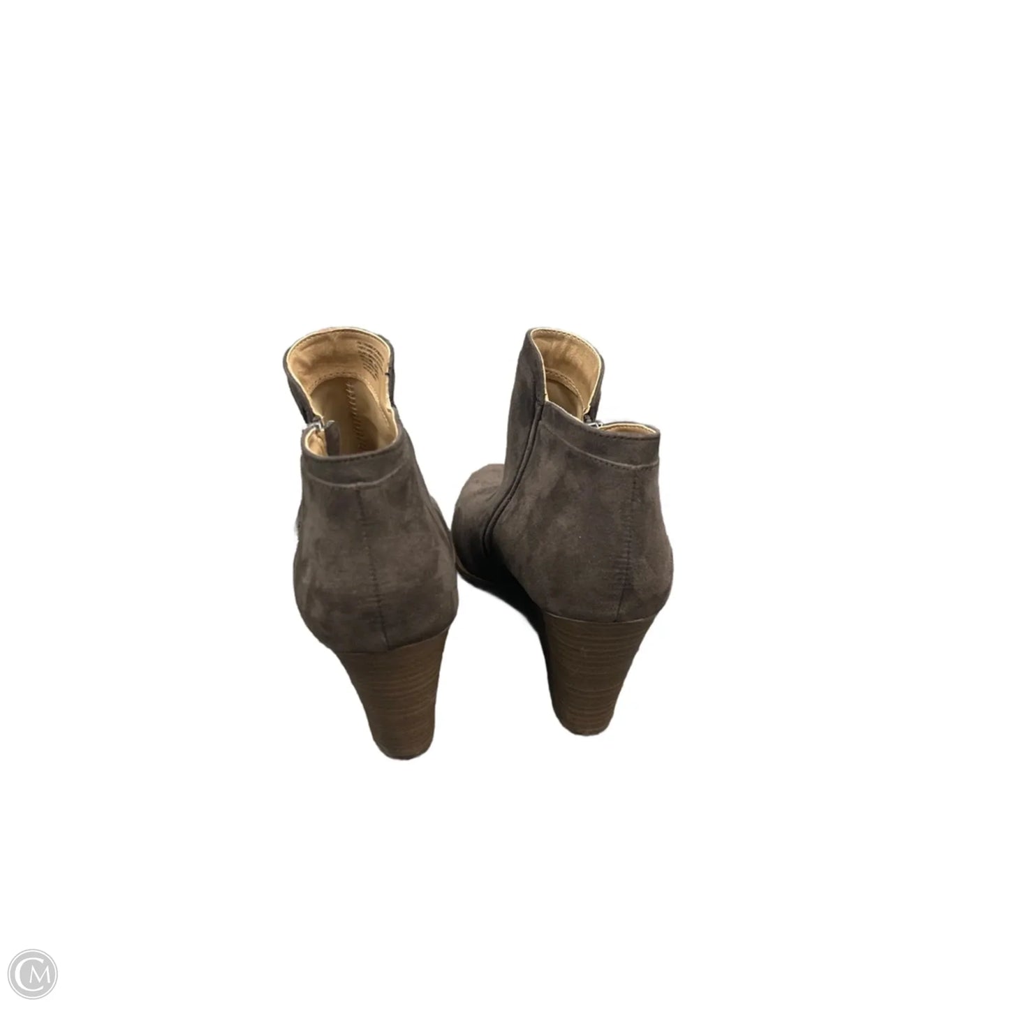 Boots Ankle Heels By Time And Tru In Brown, Size: 10