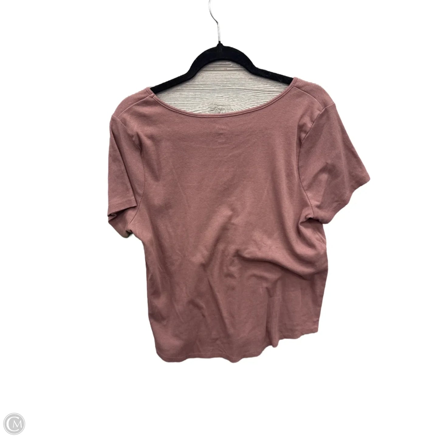 Top Short Sleeve By Falls Creek In Mauve, Size: 1x